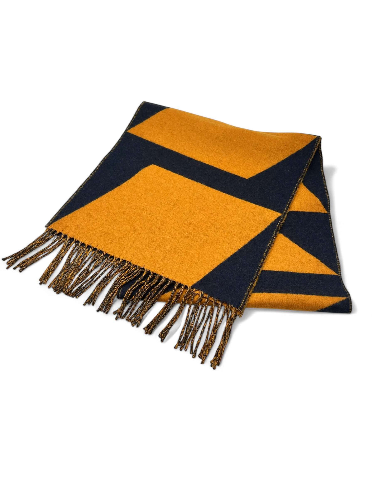 Hermès - Sciarpa arancione e blu