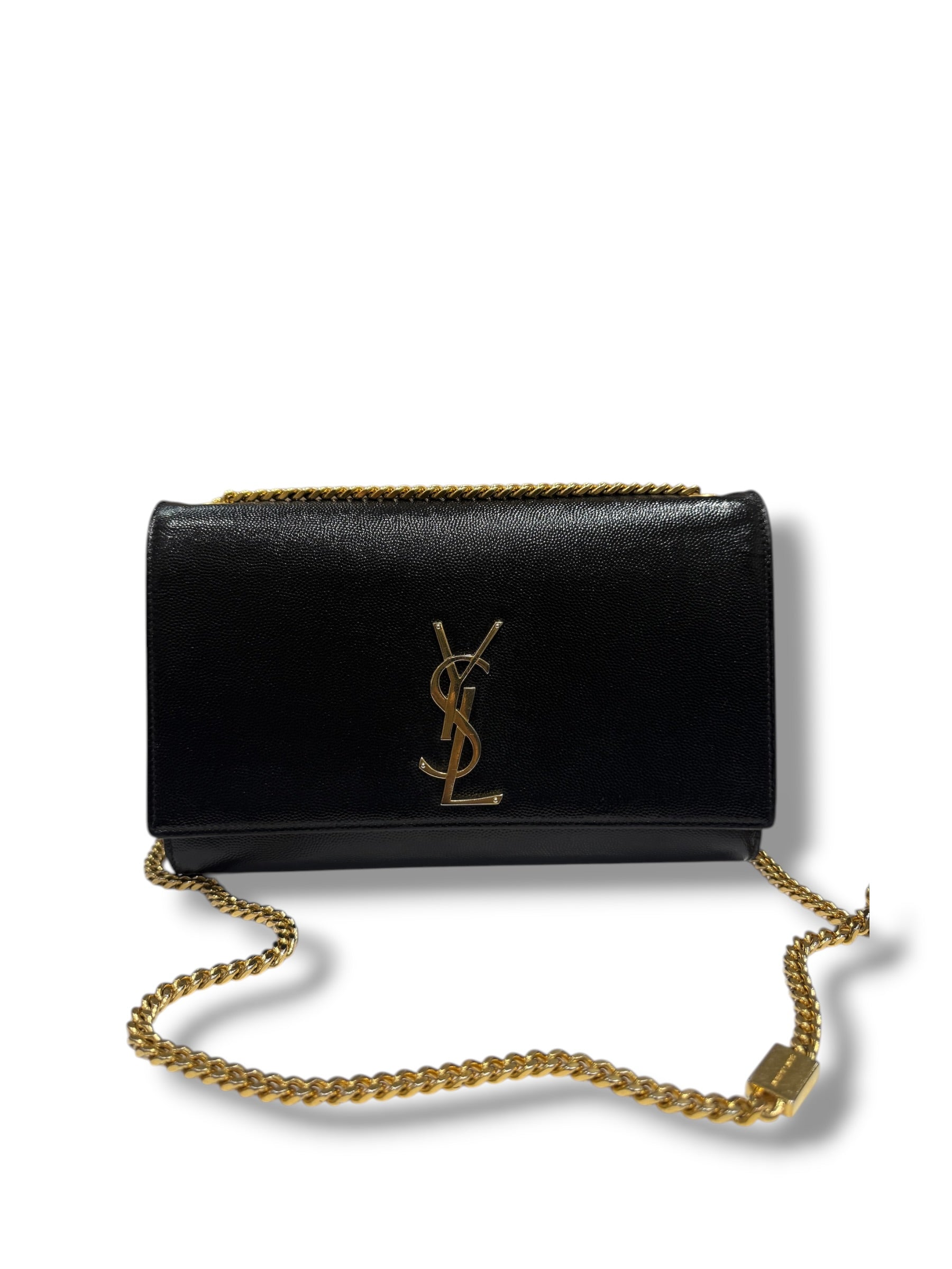 Saint Laurent - sac Kate médium cuir noir
