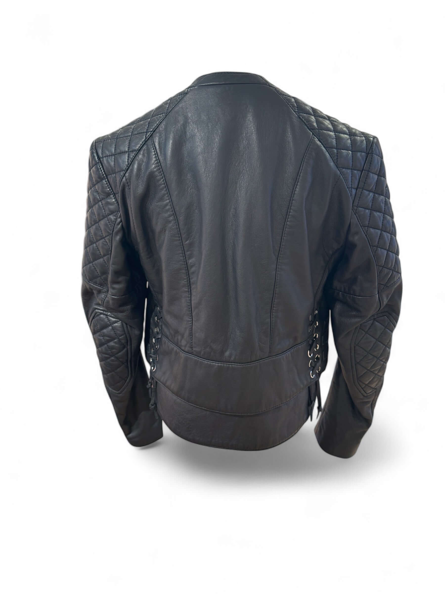 Balenciaga - Veste en cuir noir T38