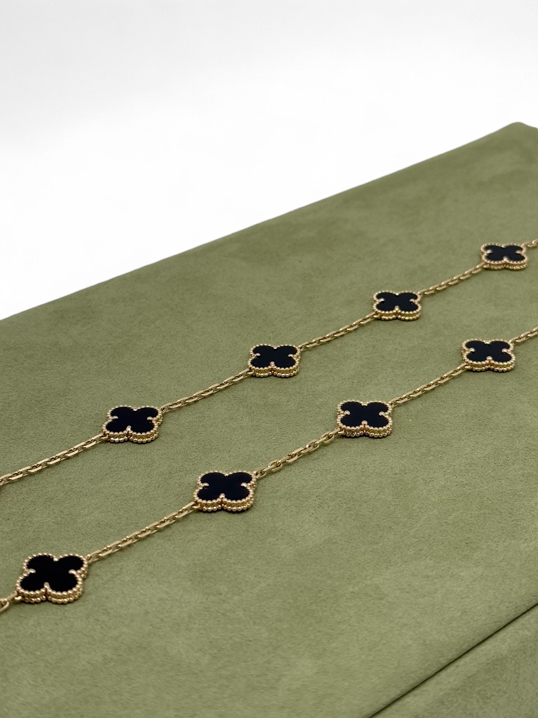 Van Cleef & Arpels - Vintage Alhambra 20 motifs Onyx long necklace