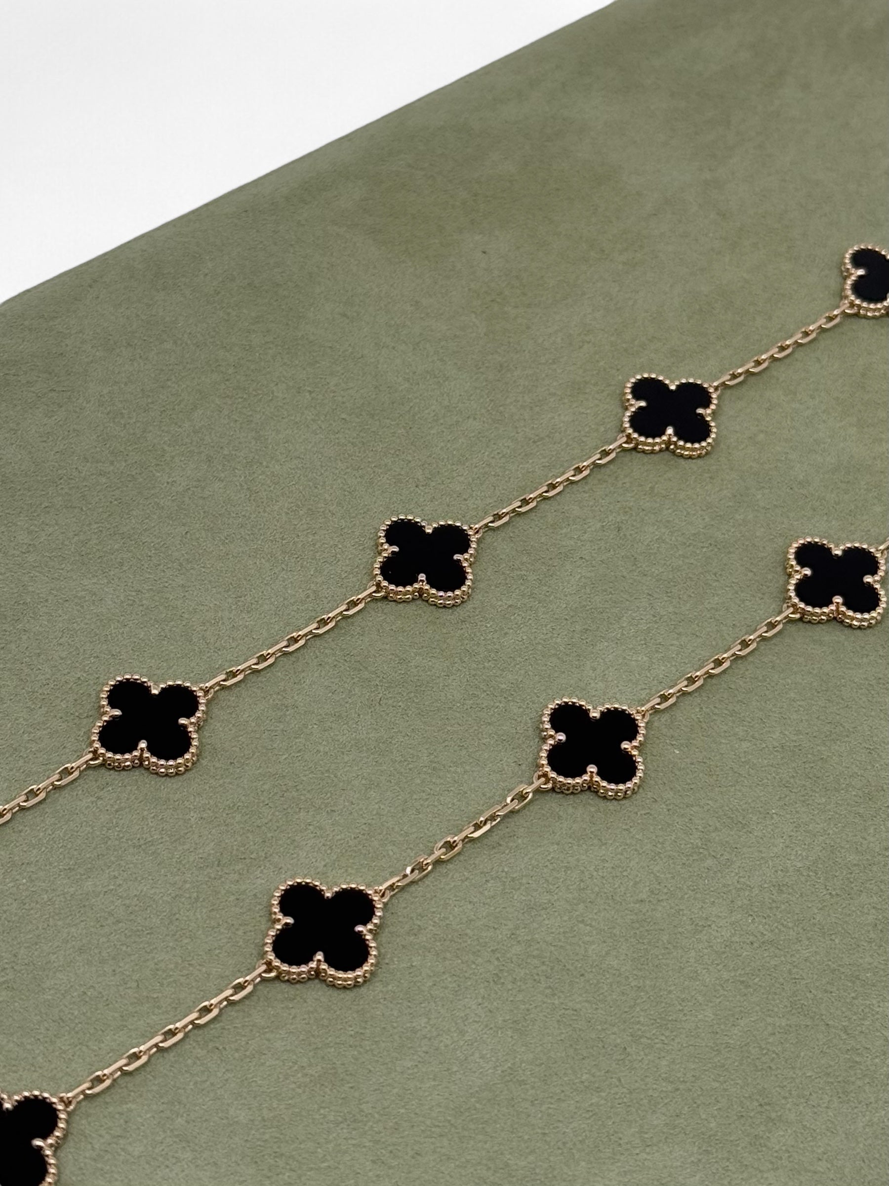 Van Cleef & Arpels - Vintage Alhambra 20 motifs Onyx long necklace