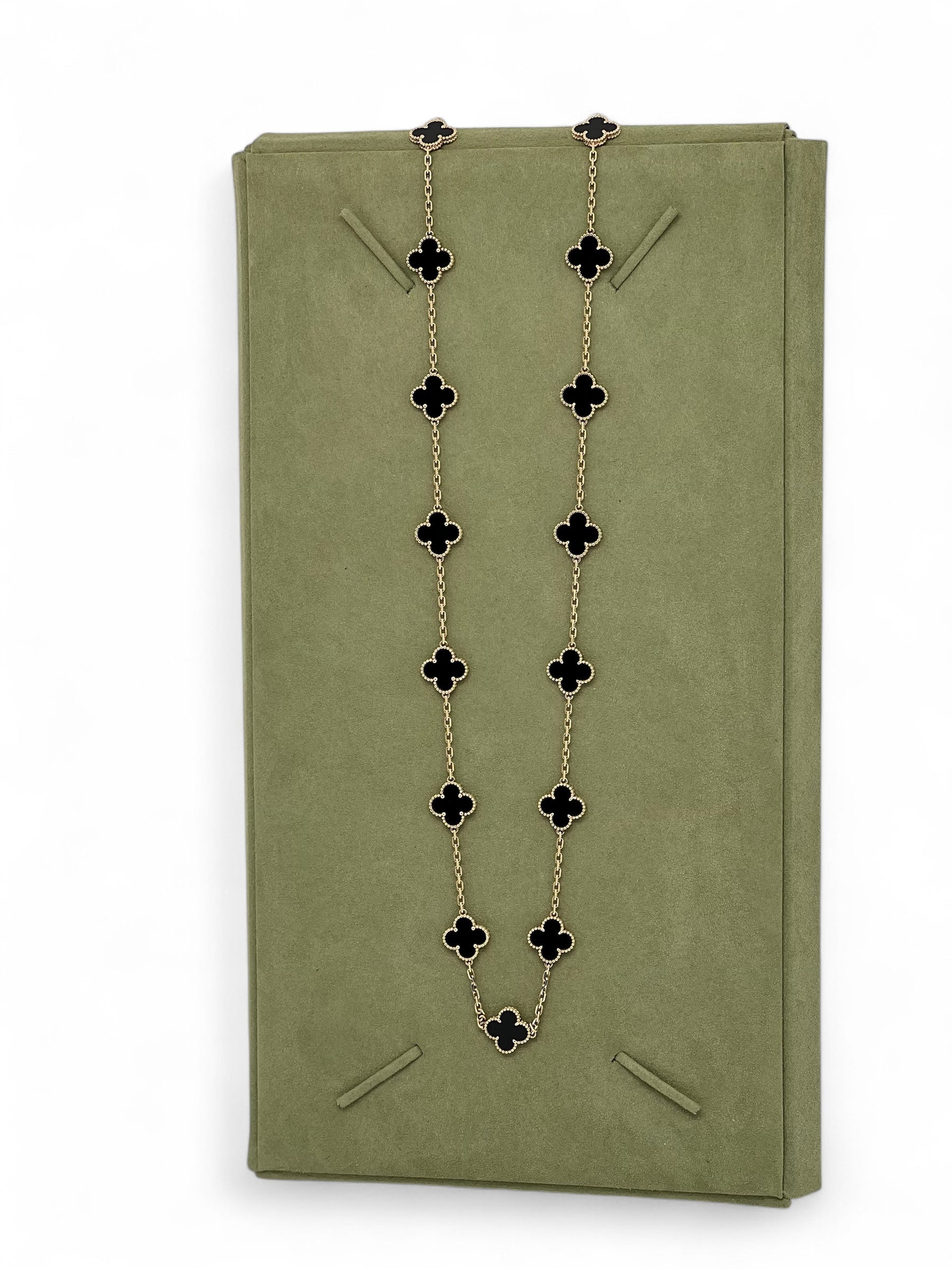 Van Cleef & Arpels - Vintage Alhambra 20 motifs Onyx long necklace