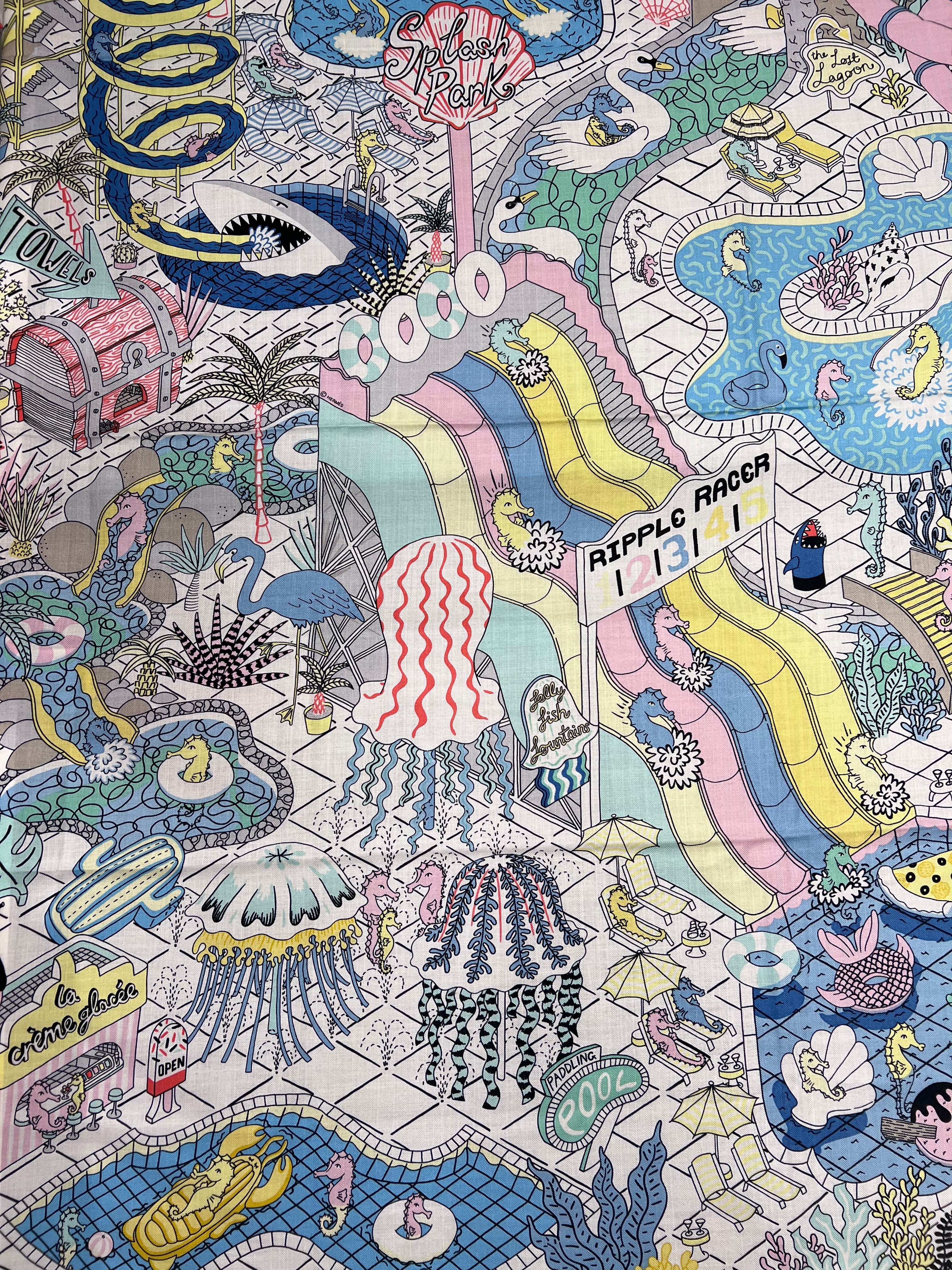 Hermès - Châle 140 "Splash Park"