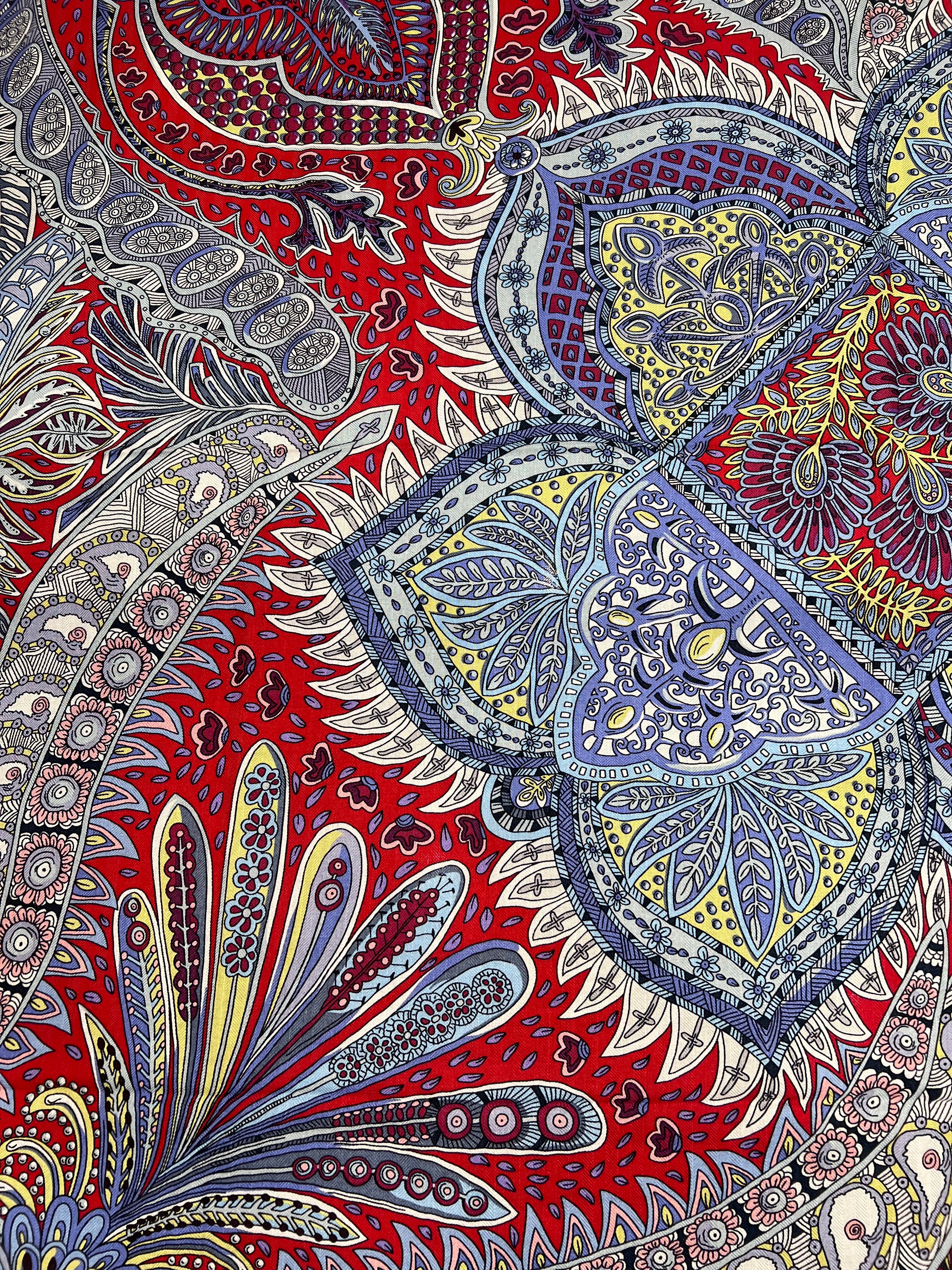 Hermès - Châle 140 « Jardin de la soie »