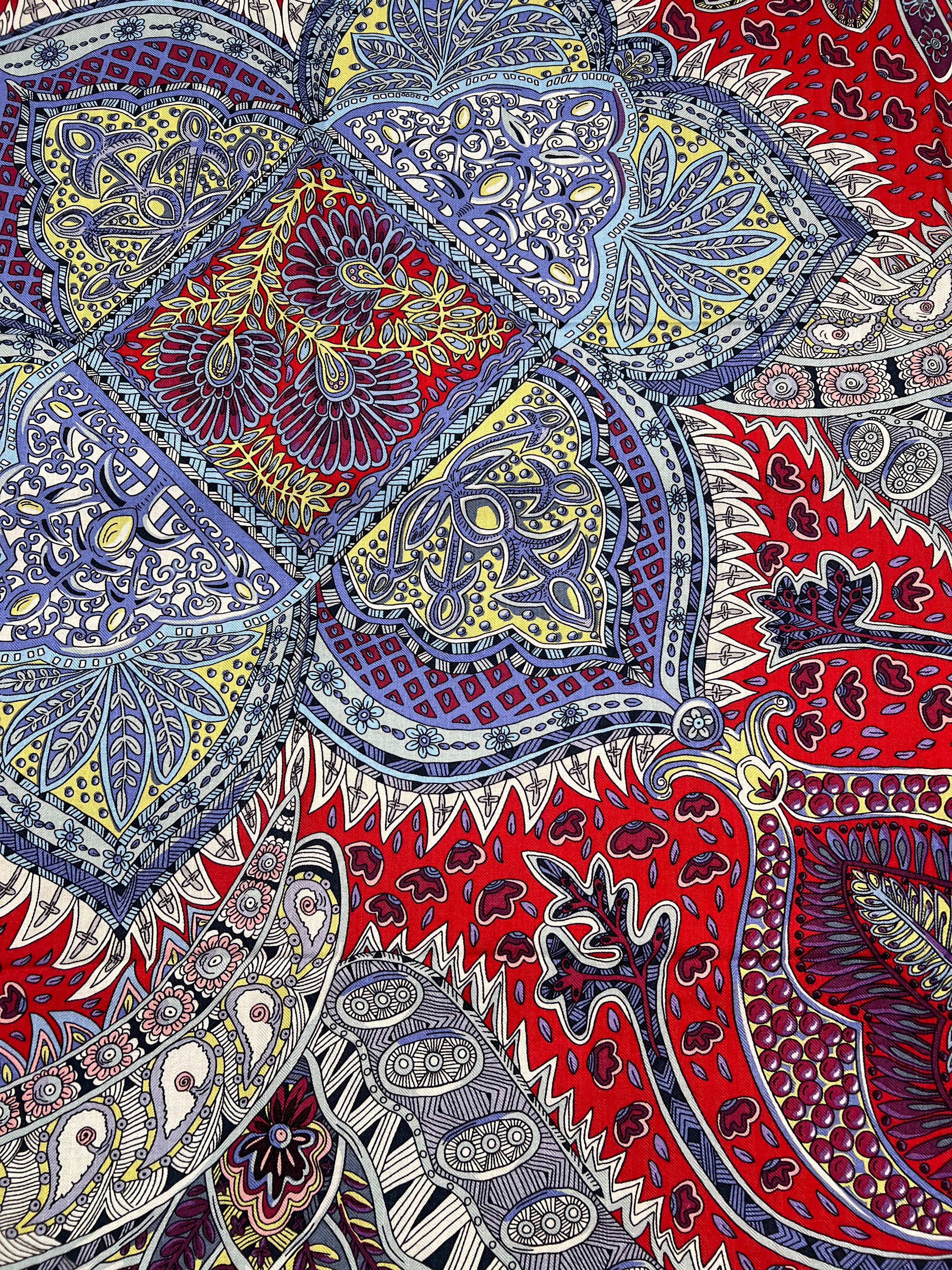 Hermès - Châle 140 « Jardin de la soie »