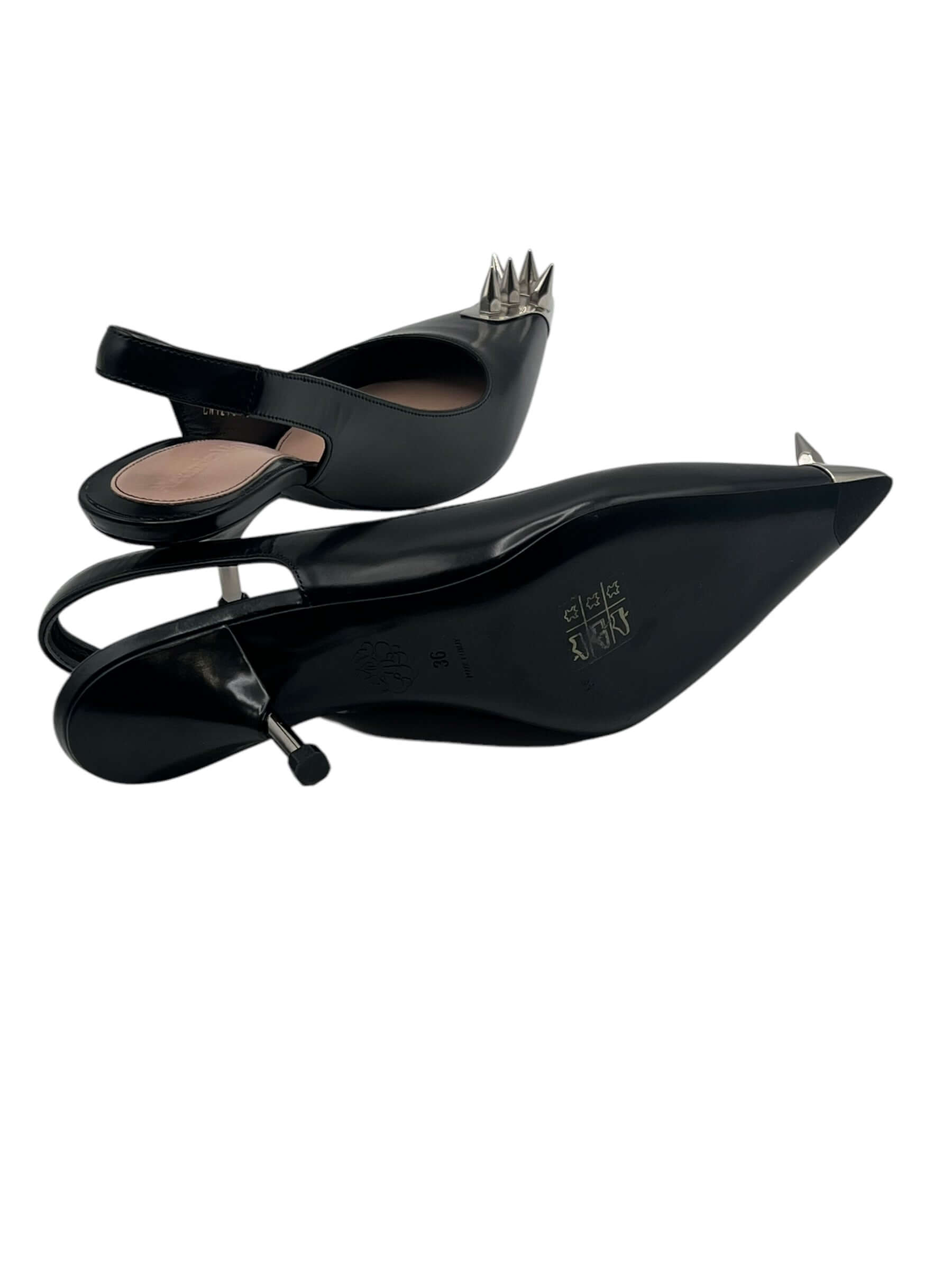Alexander Mcqueen - Slingback punk studs t 36