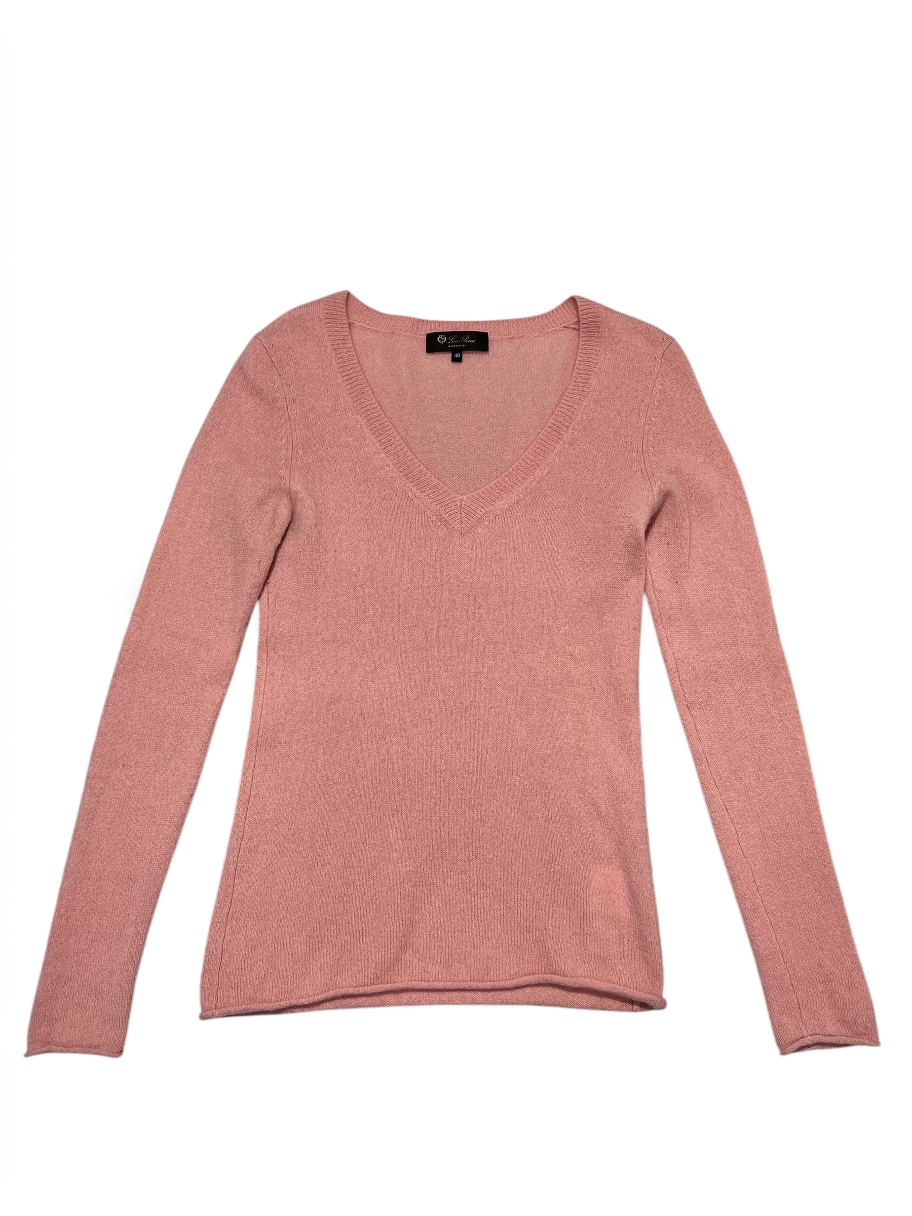 Loro Piana - Pull col v en cachemire T40