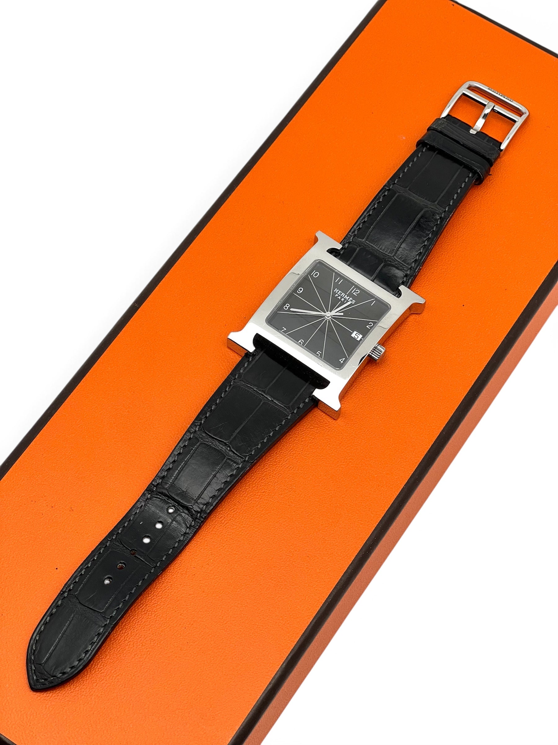 Hermès - Montre H Hours Alligator