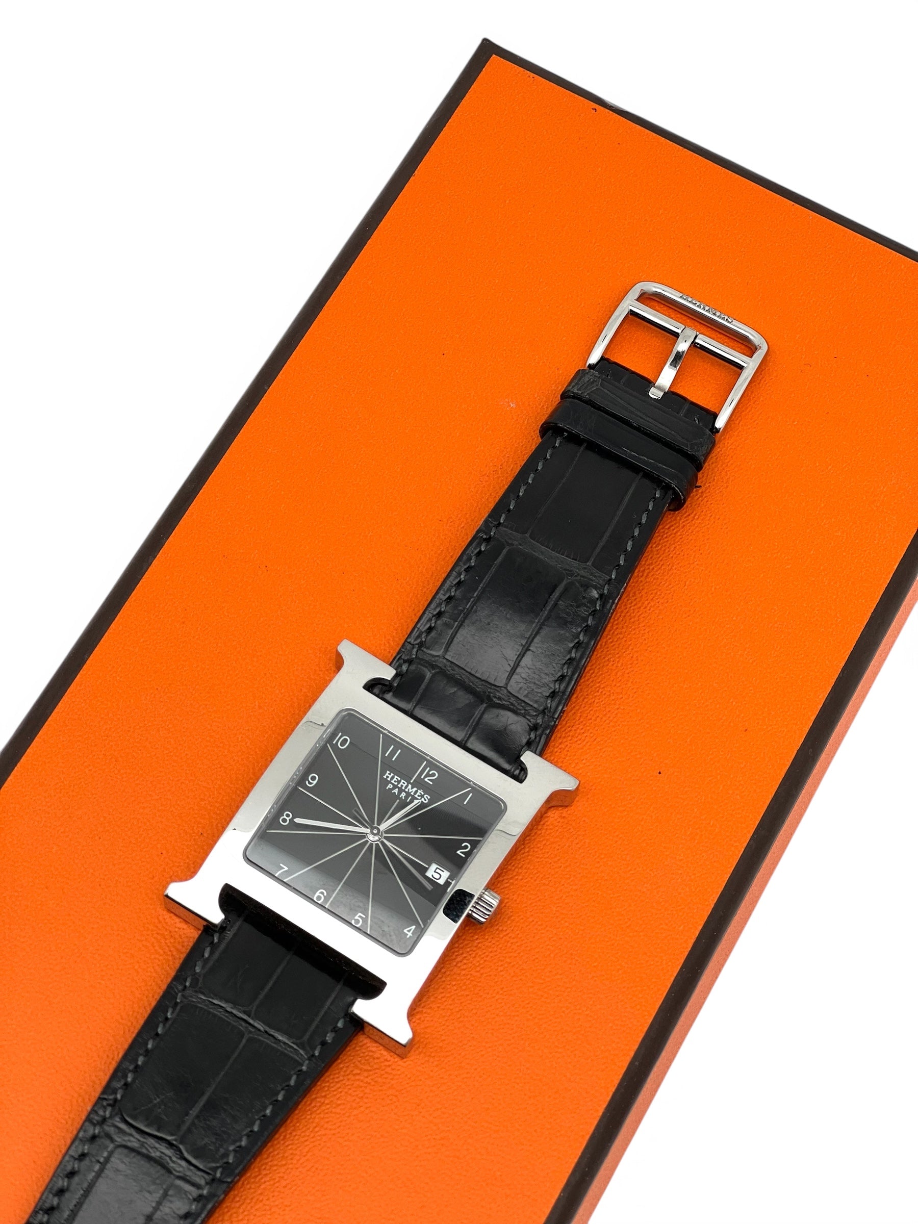 Hermès - Montre H Hours Alligator