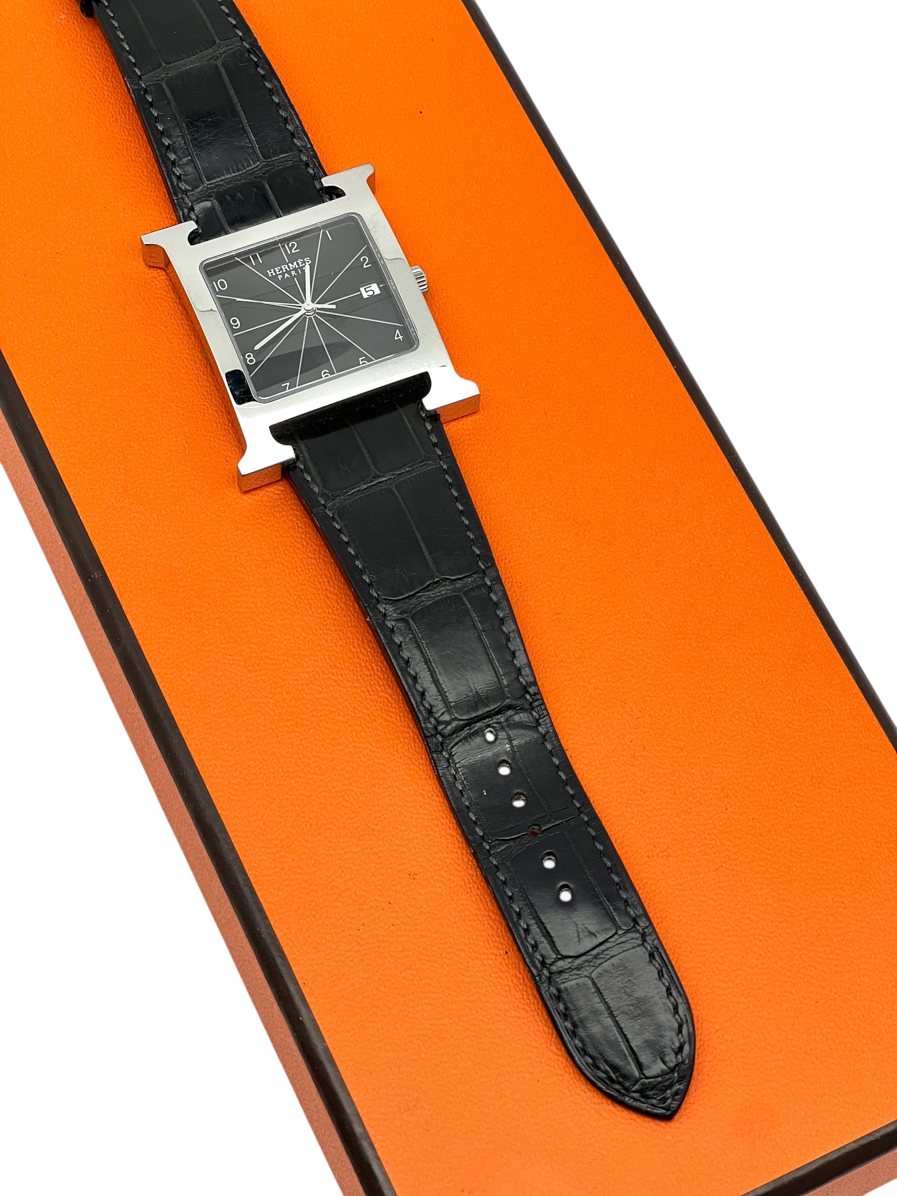Hermès - Montre H Hours Alligator