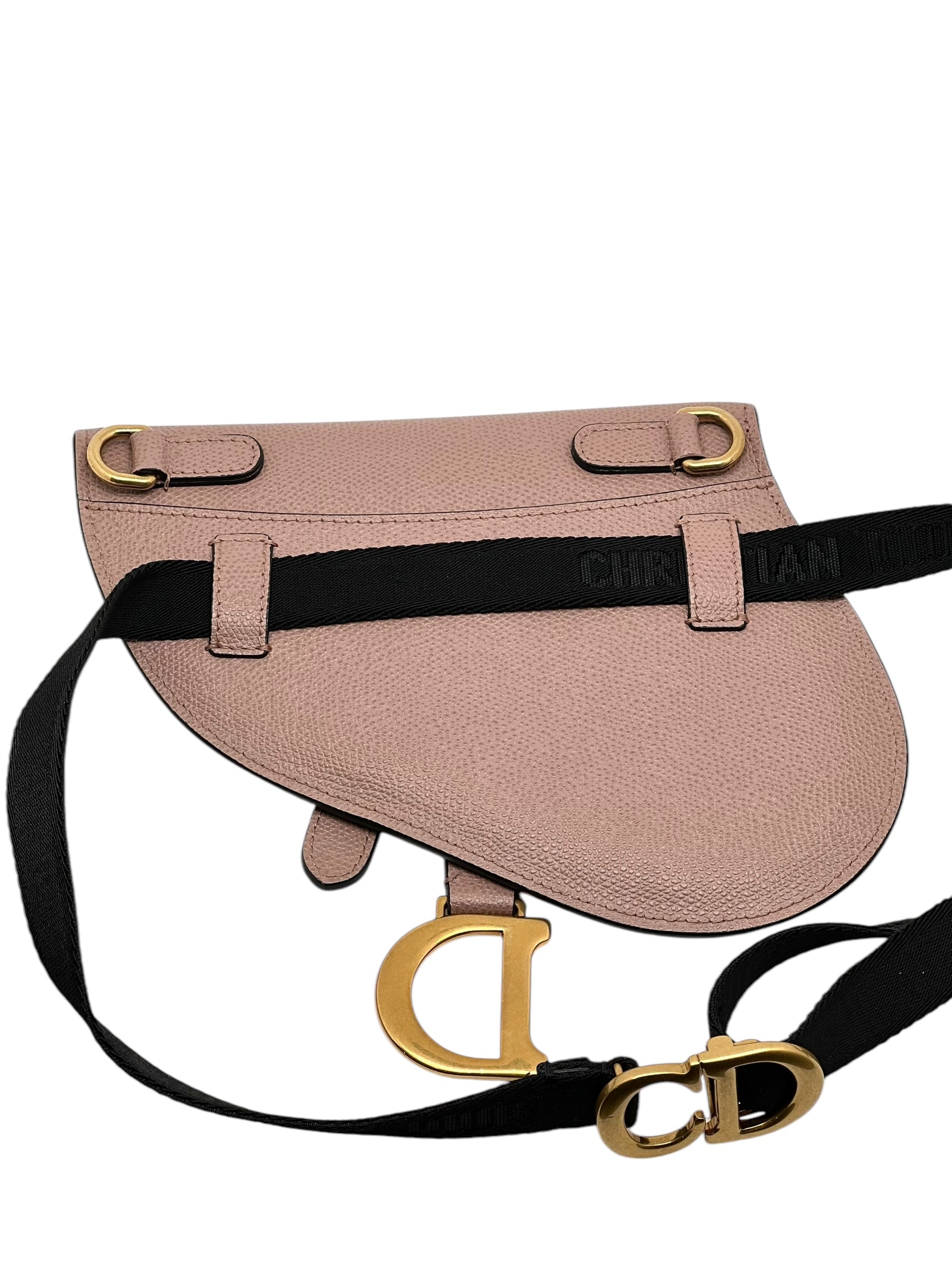Dior - Sac Saddle Belt Rose poudré