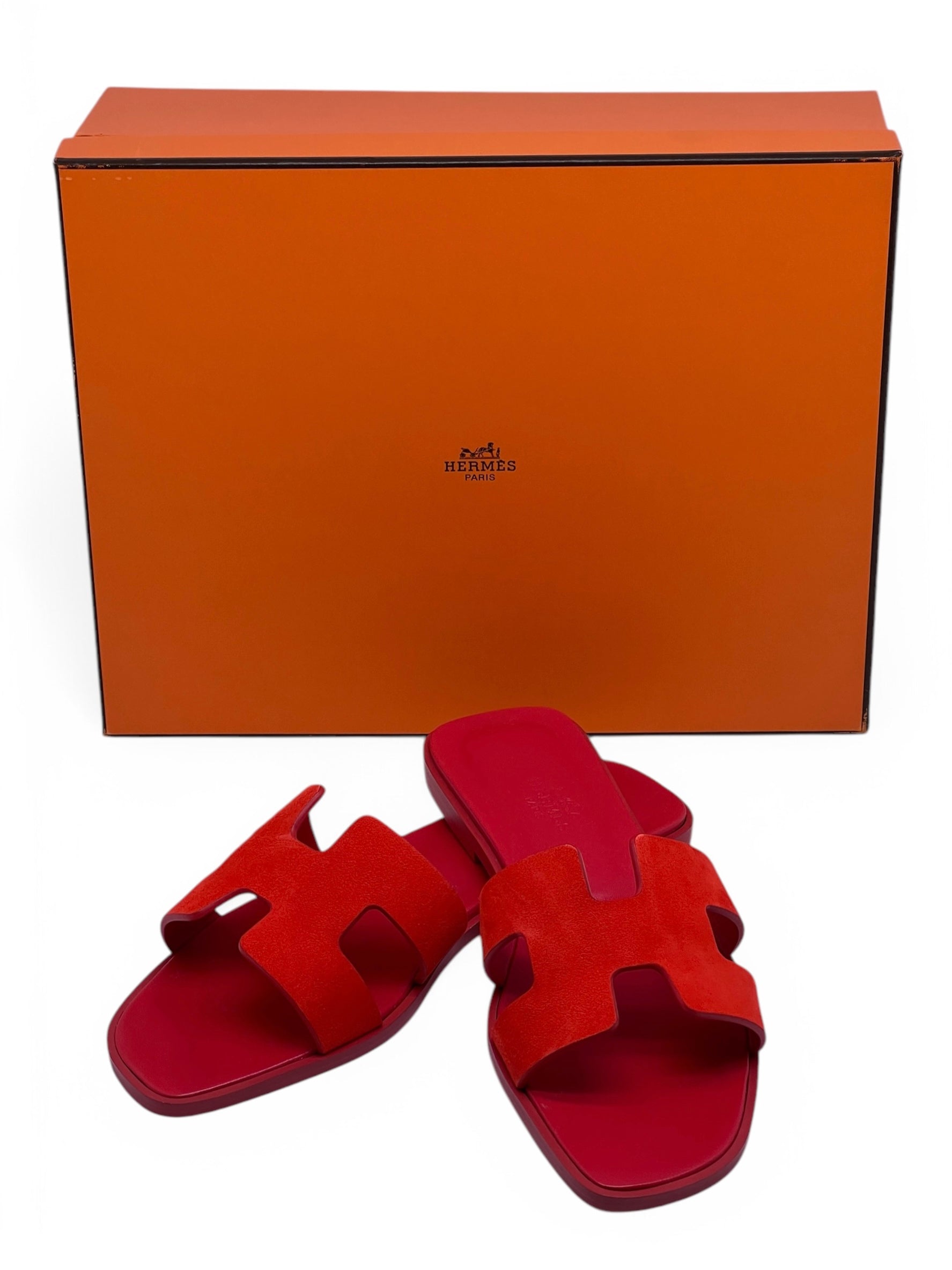 Hermès - Sandale Oran Rot Granatapfel T36