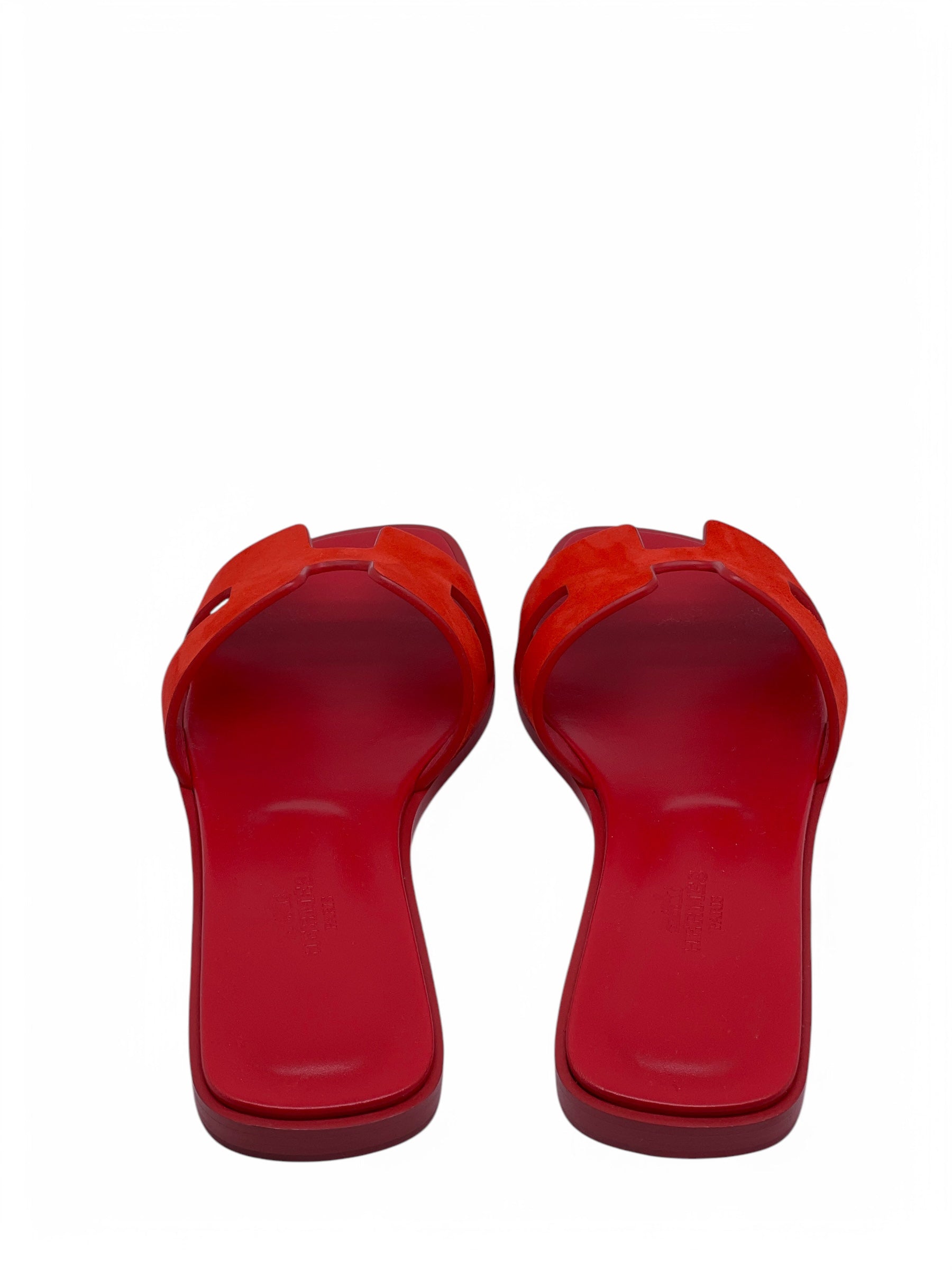 Hermès - Sandale Oran Rot Granatapfel T36