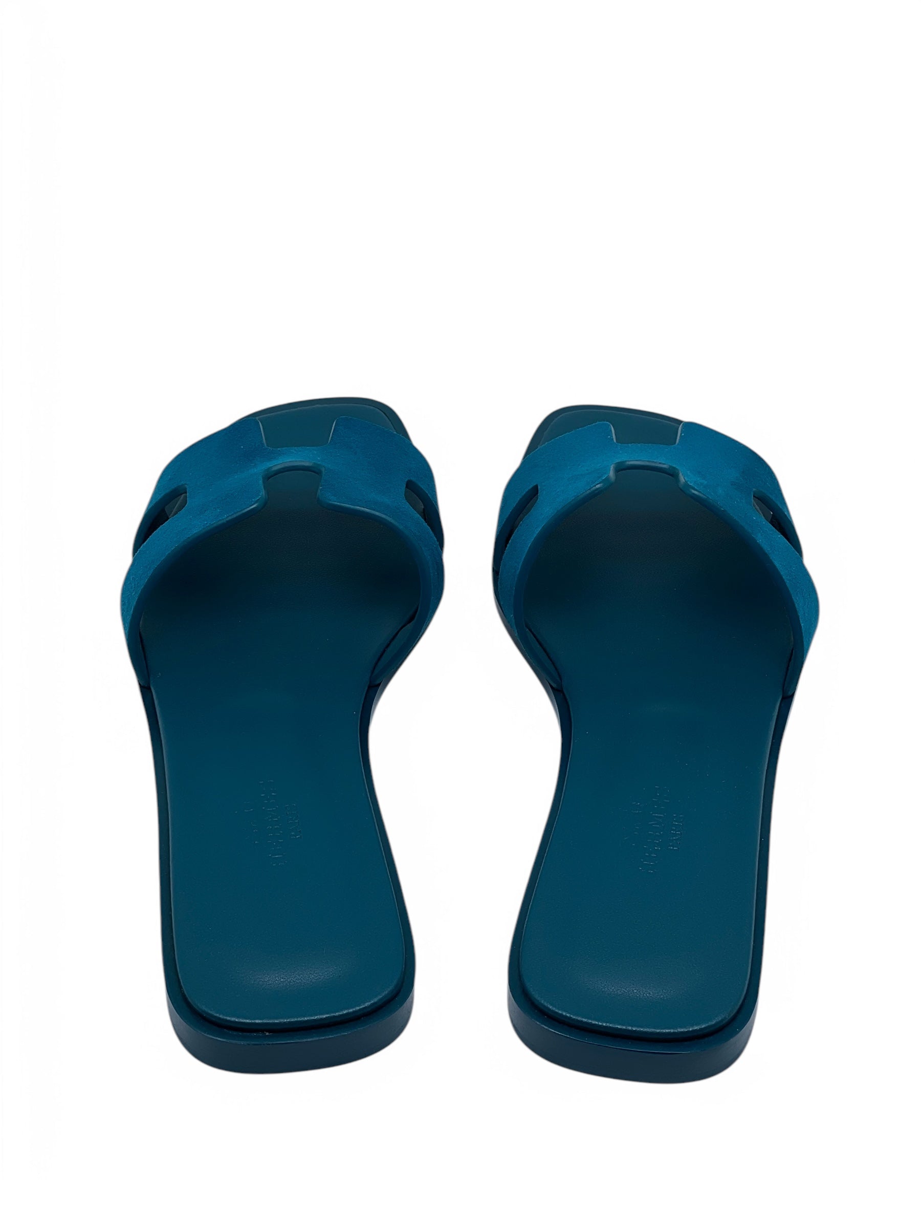 Hermès - Sandales Oran Vert Oxford T36