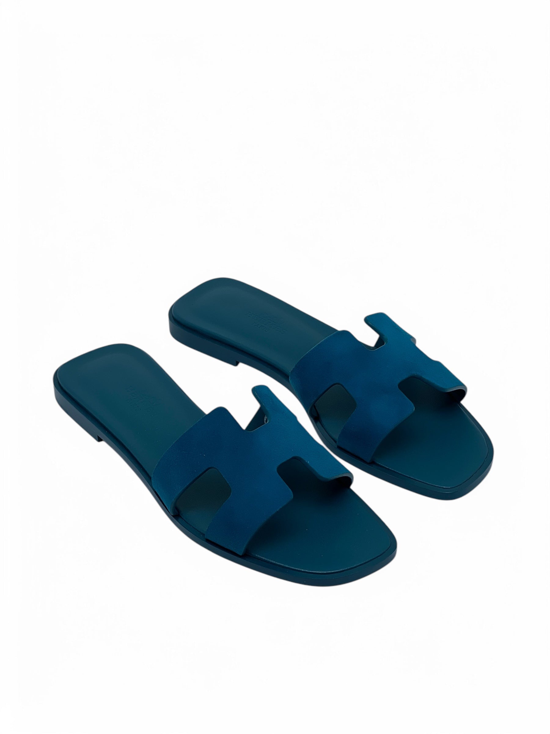 Hermès - Sandales Oran Vert Oxford T36