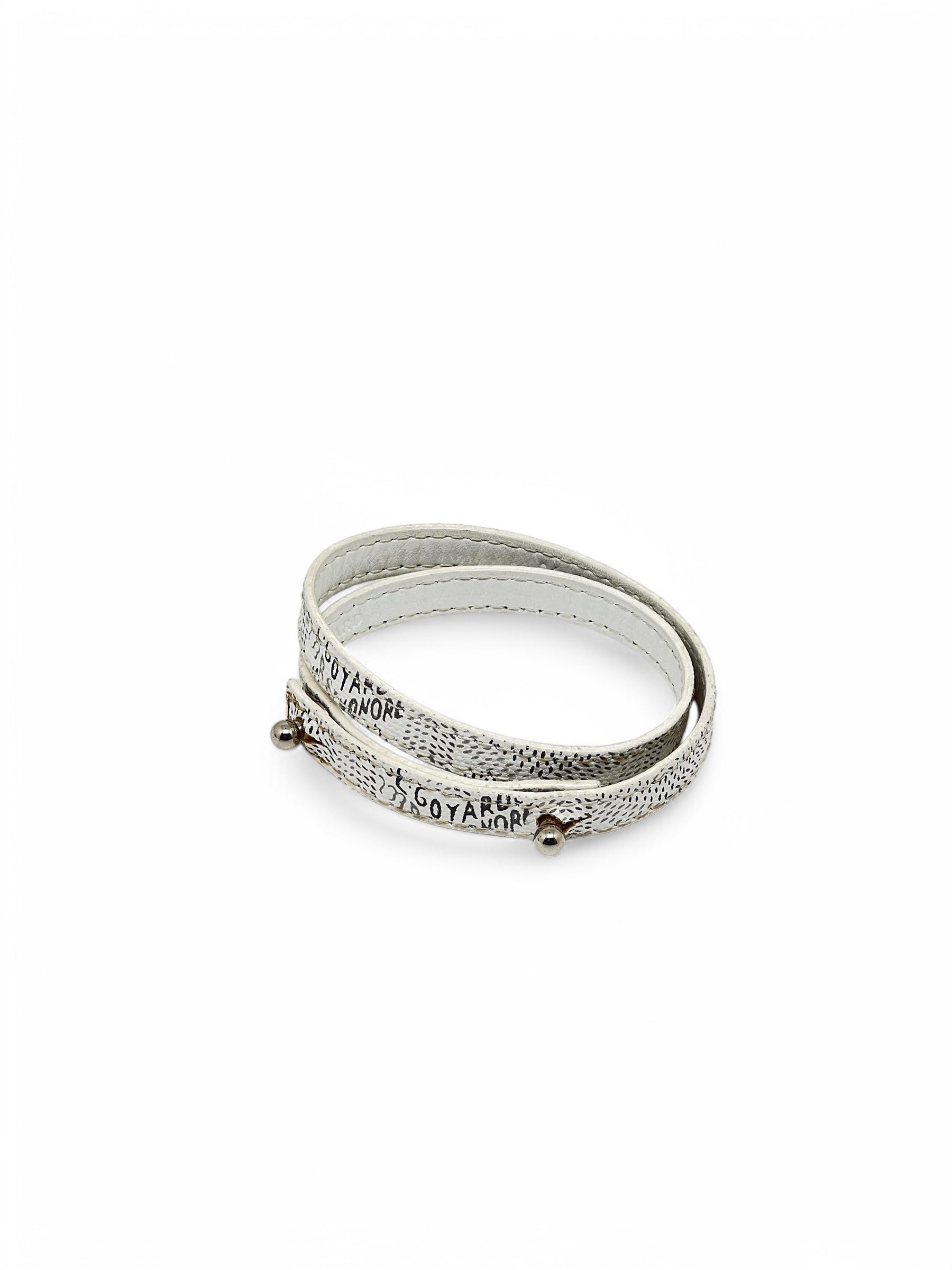 Goyard - Bracelet en cuir blanc