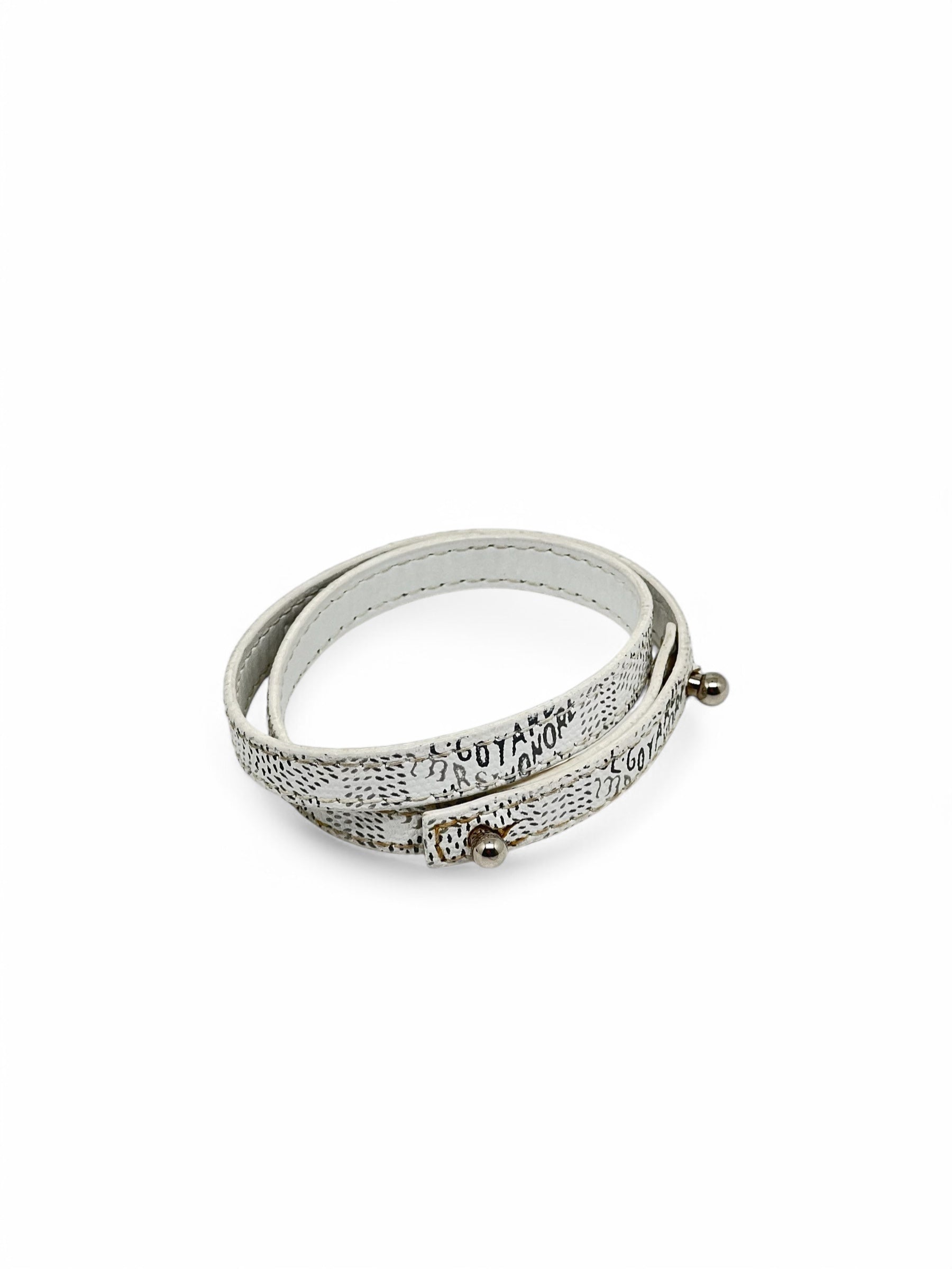 Goyard - Bracelet en cuir blanc