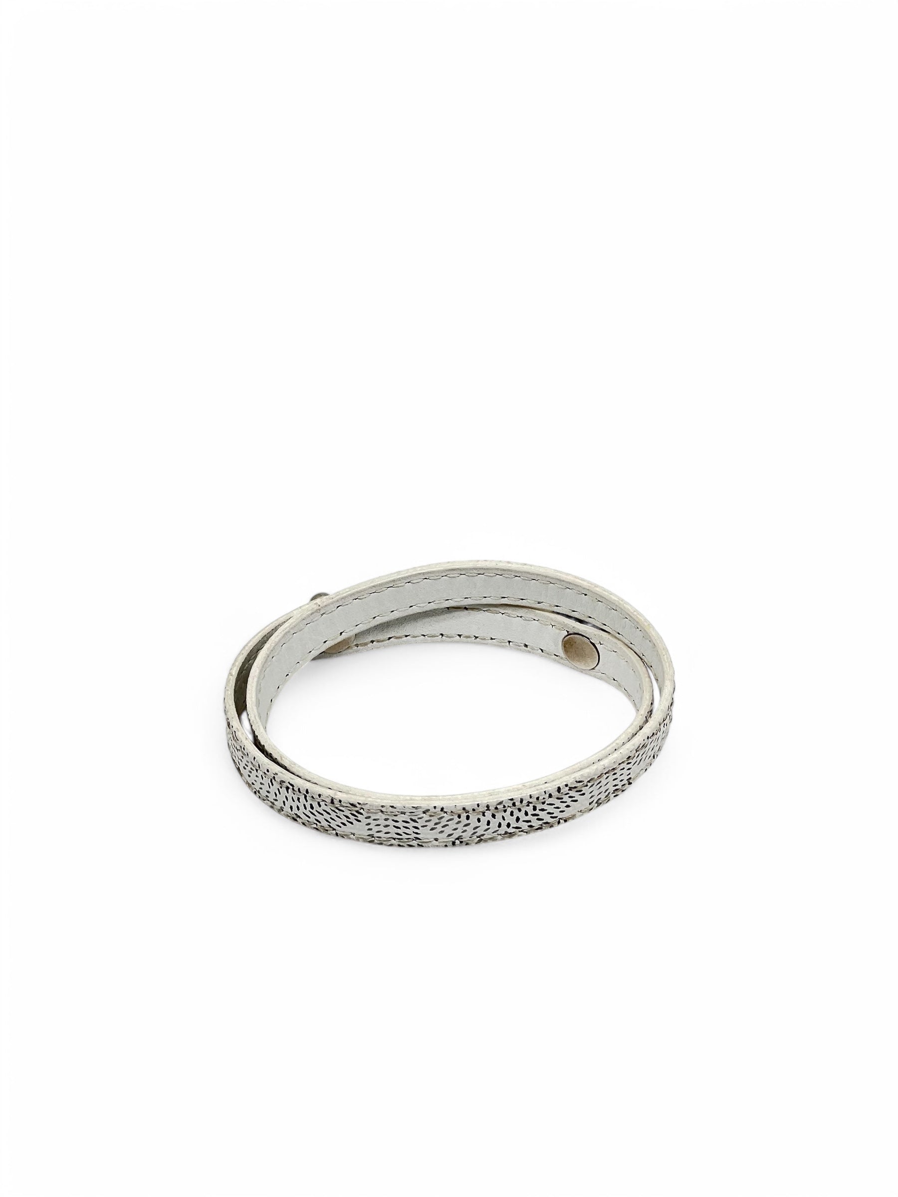 Goyard - Bracelet en cuir blanc