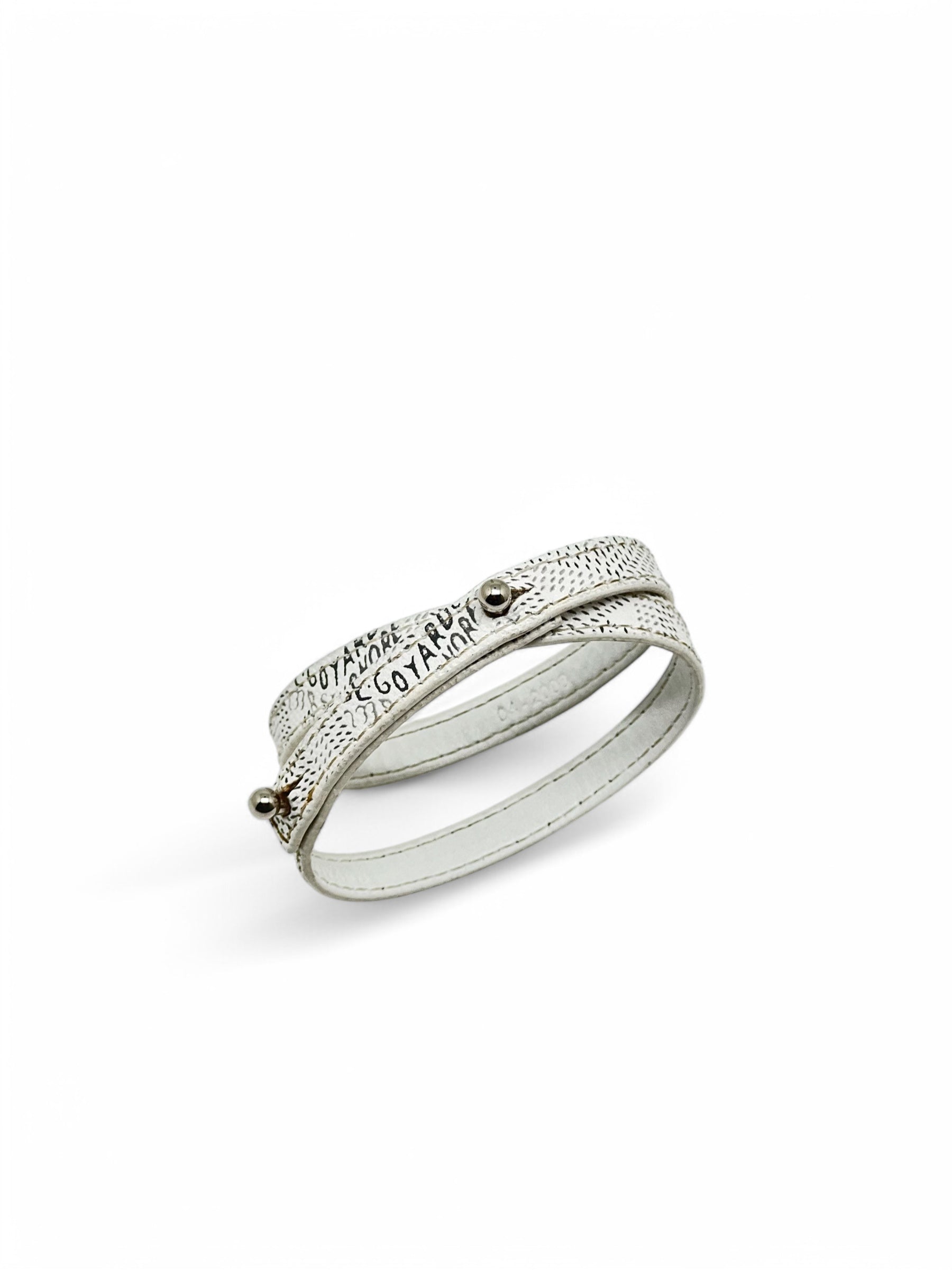 Goyard - Bracelet en cuir blanc