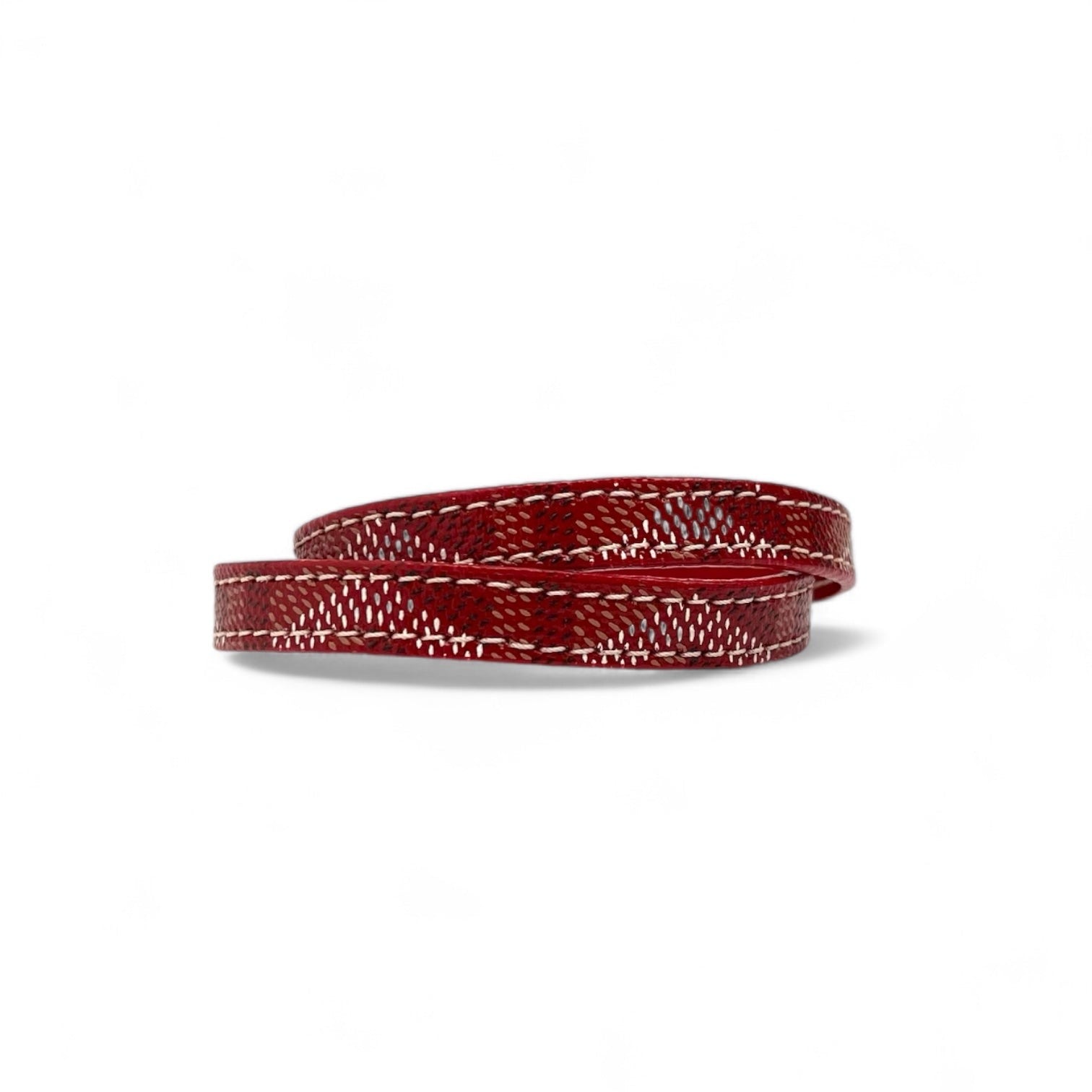 Goyard - Bracelet en cuir rouge