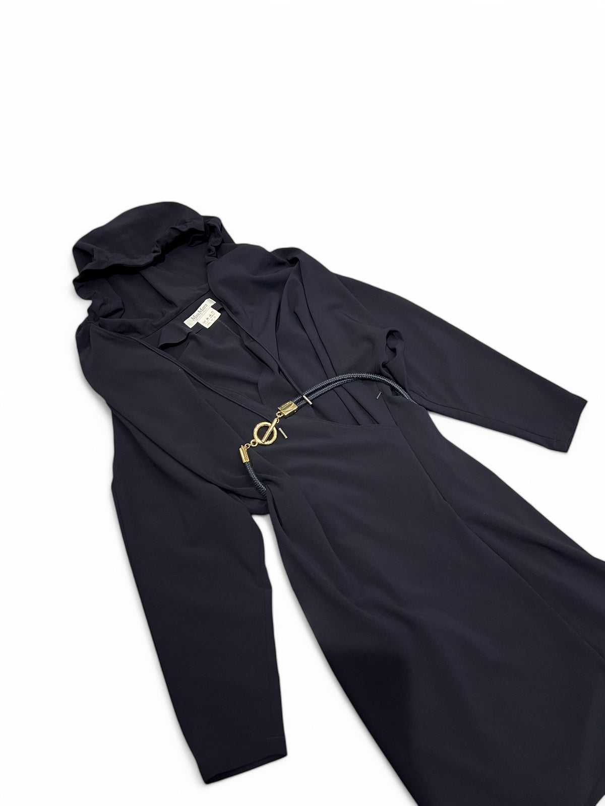Max Mara - Abito con cappuccio e cintura T40