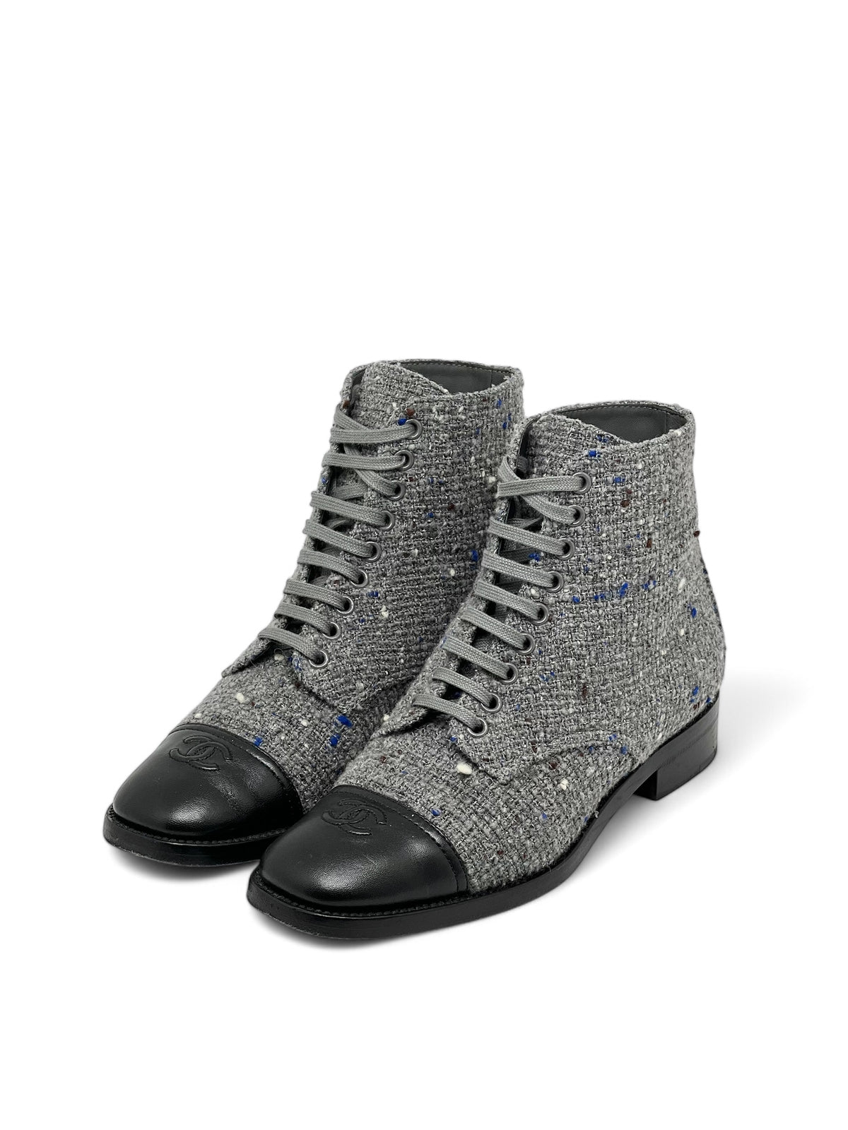 Chanel - Bottines en tweed T39