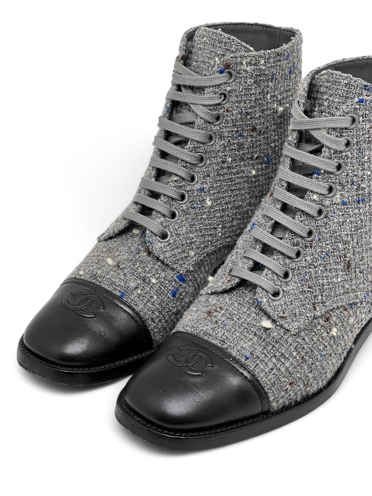 Chanel - Bottines en tweed T39