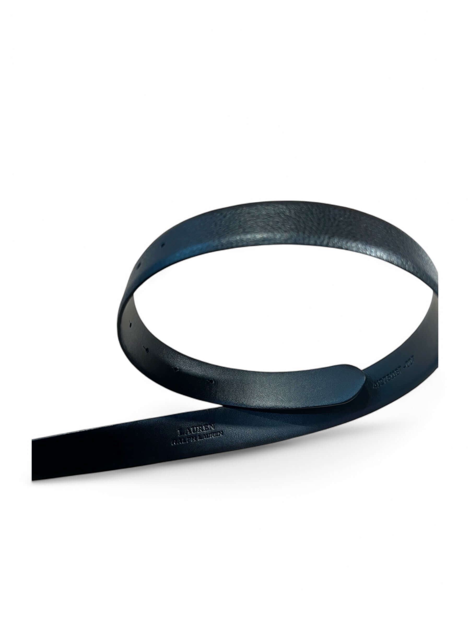 Ralph Lauren -Ceinture cuir noir boucle or TM