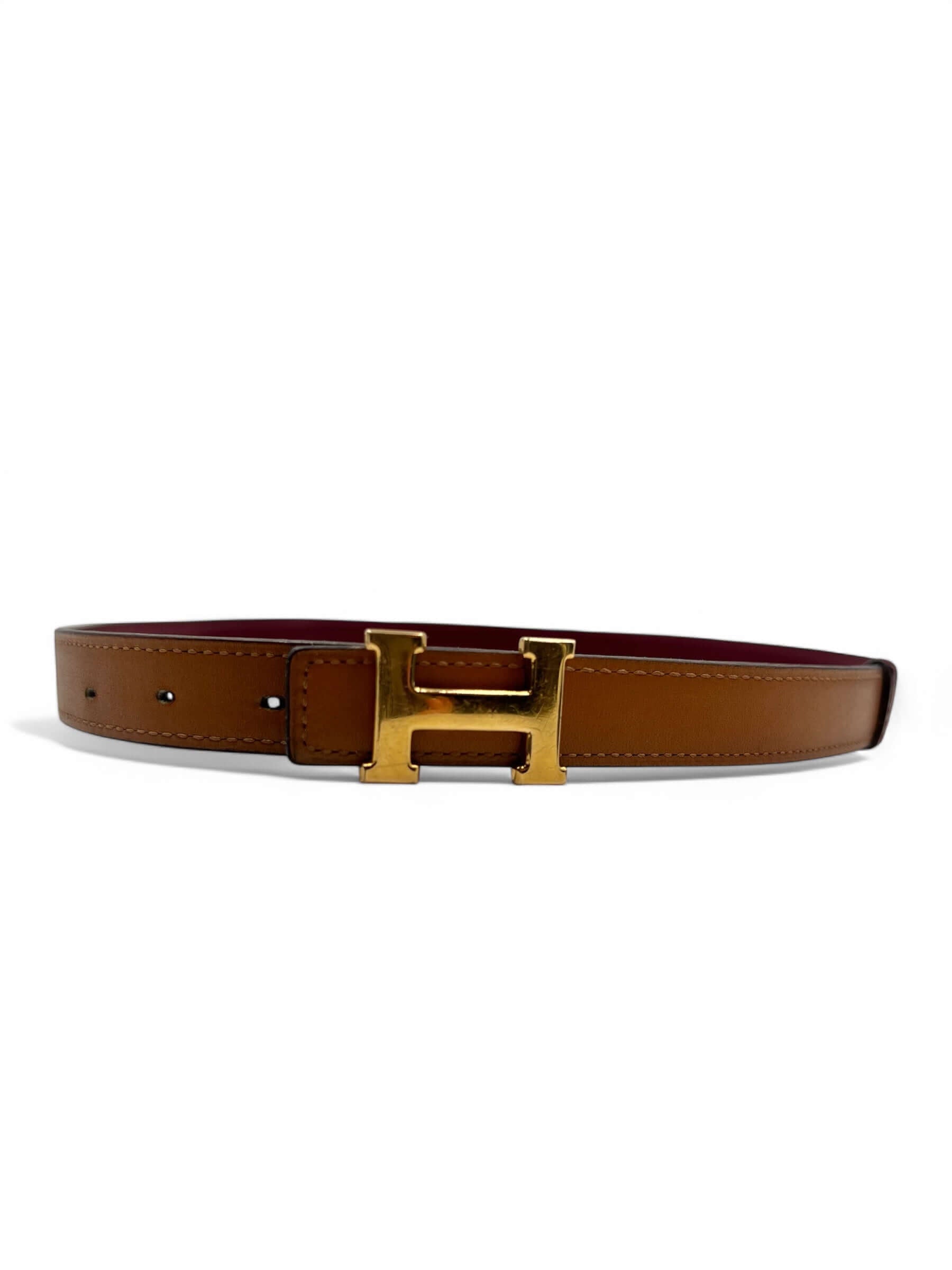 Hermès - Ceinture H 18 réversible bordeaux