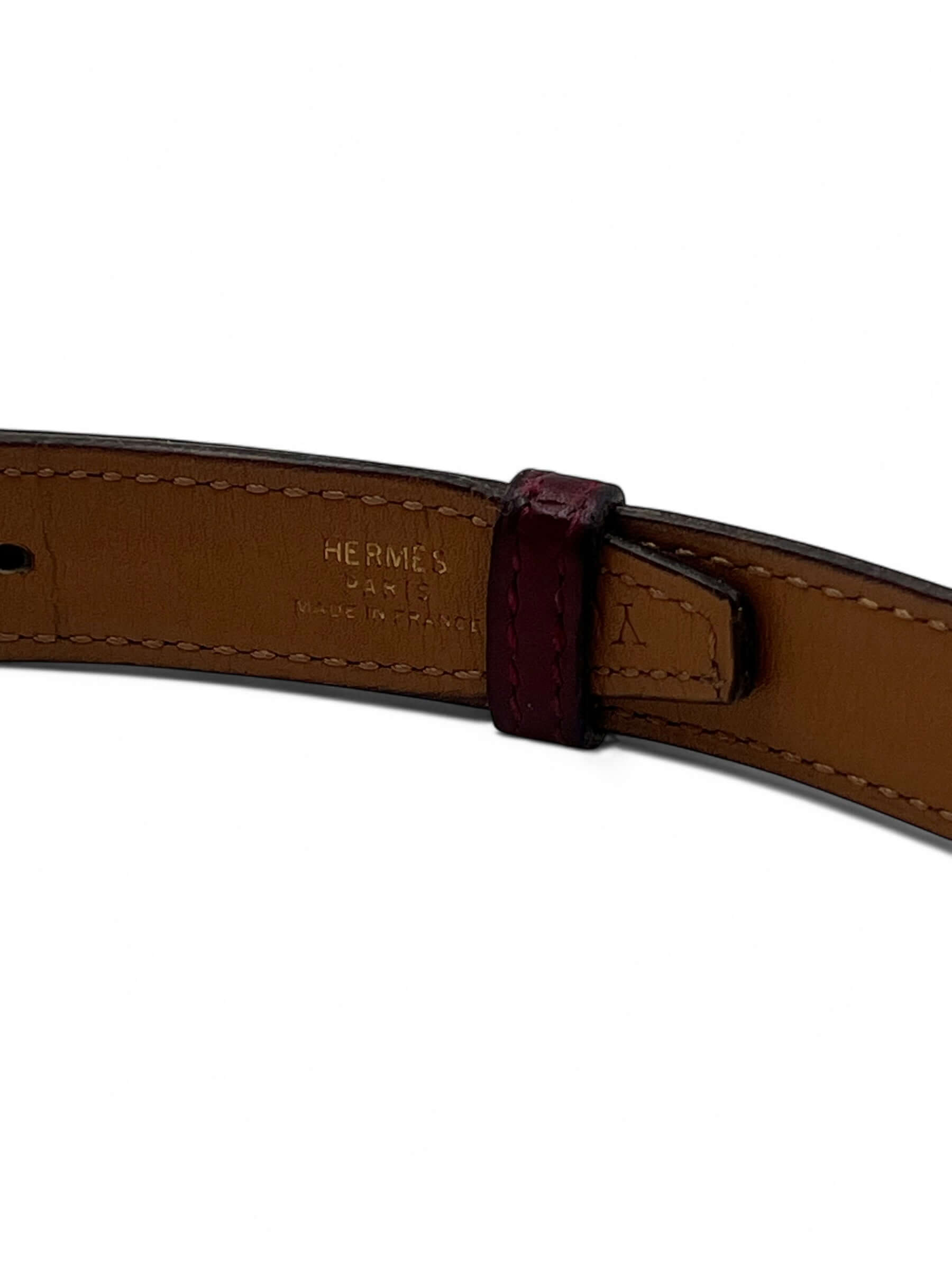 Hermès - Ceinture H 18 réversible bordeaux
