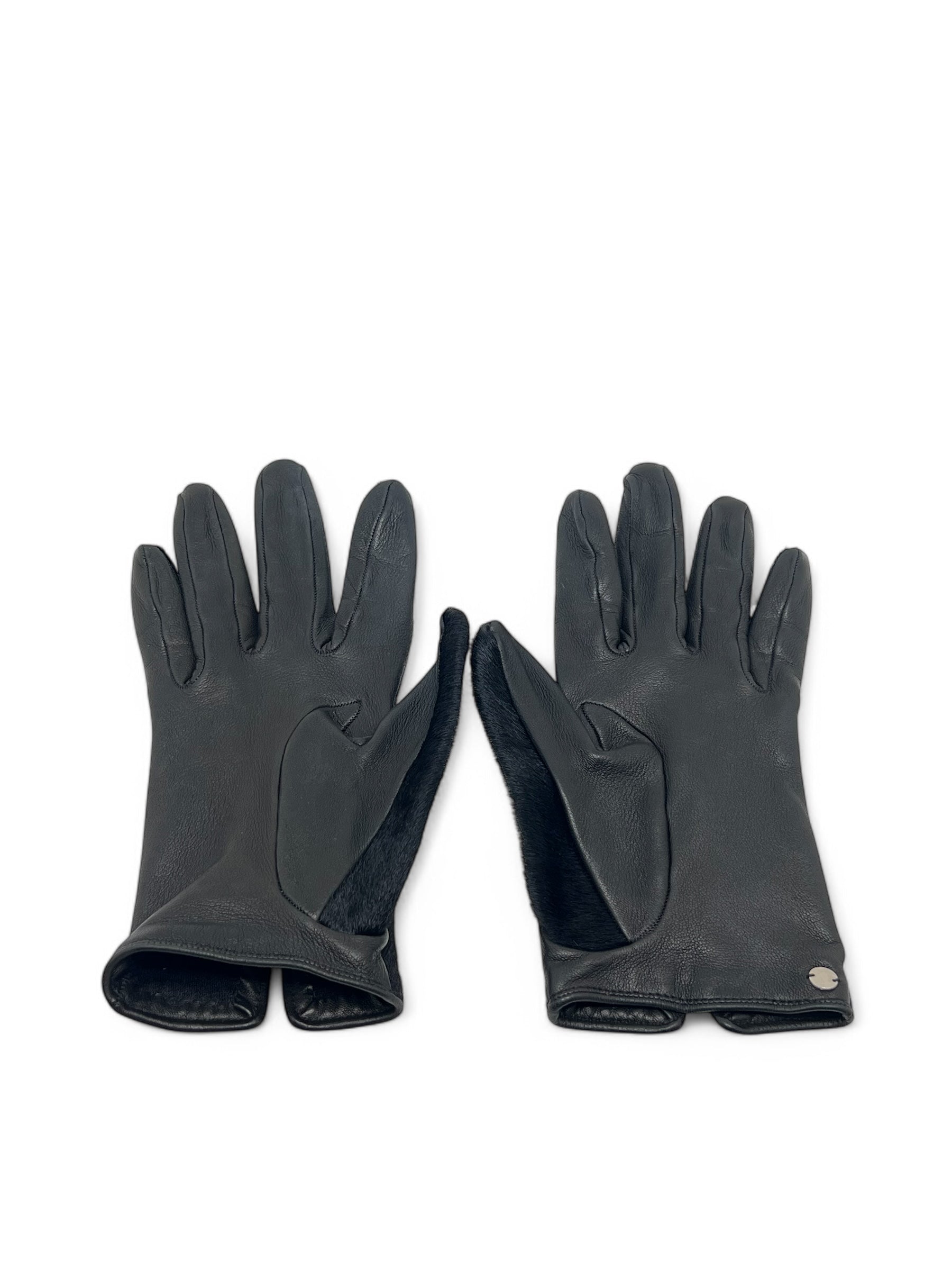 Lanvin - Gants en poulain & cuir