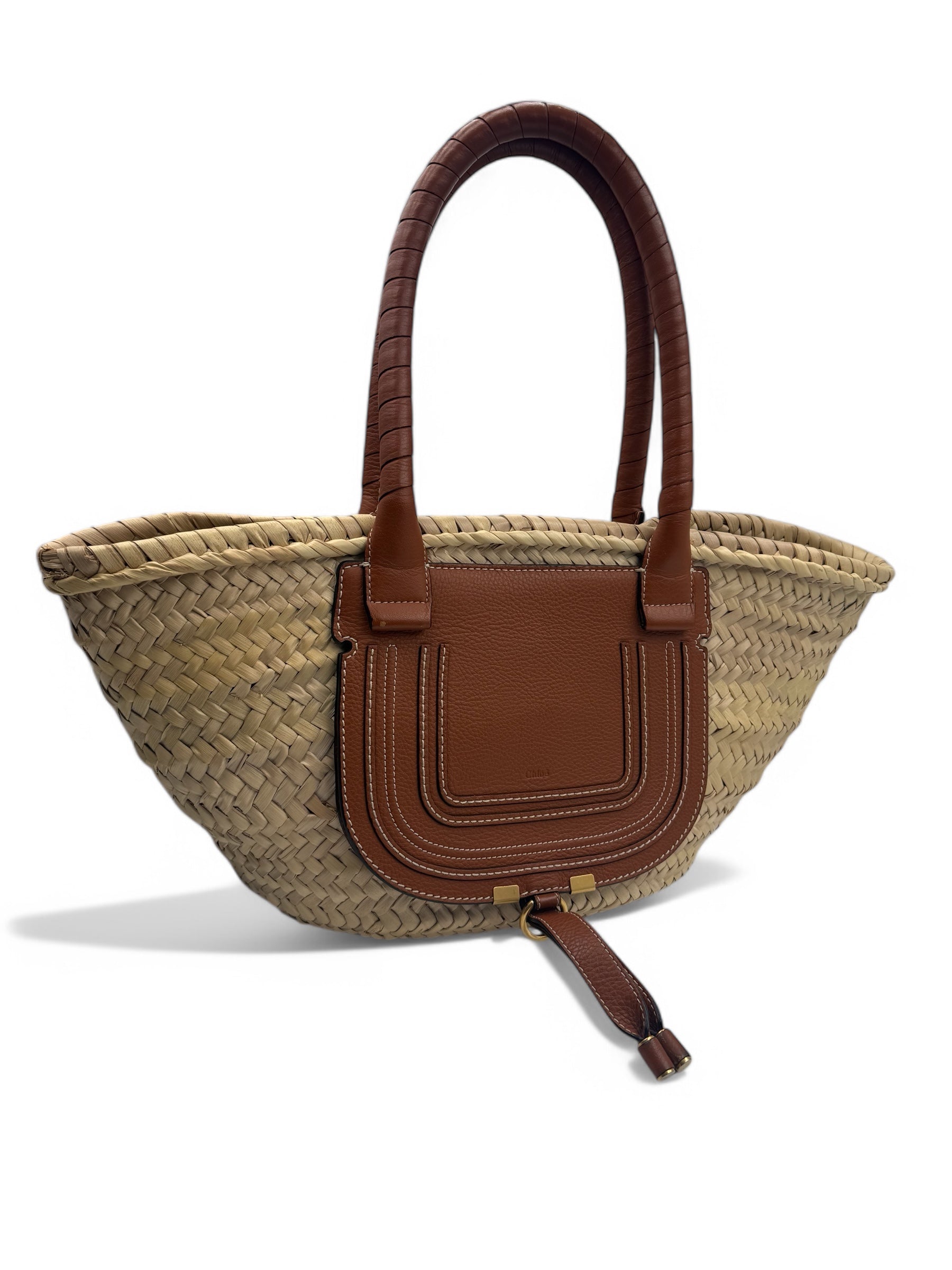 Chloé - Cabas Sac Marcie en paille