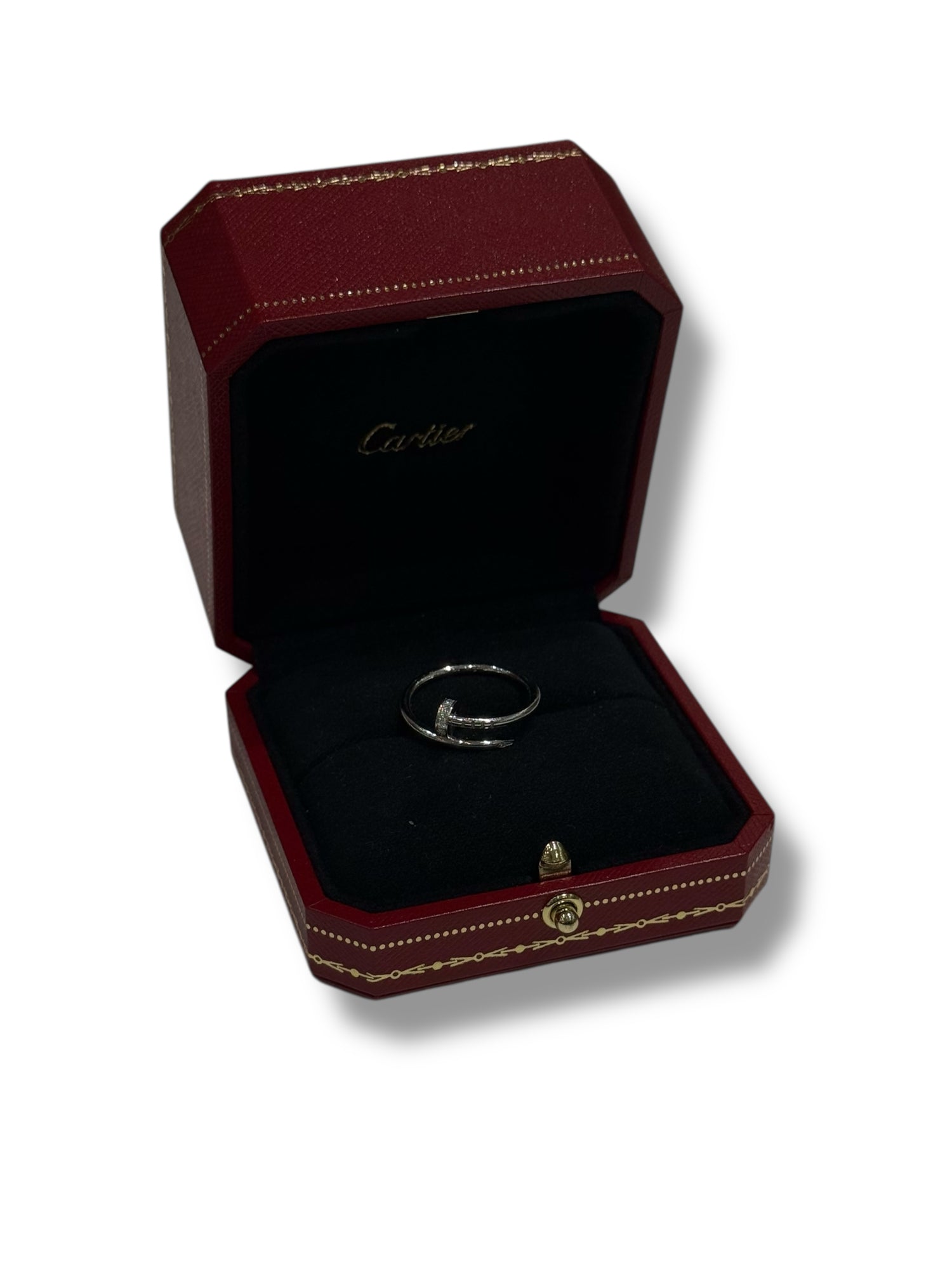Cartier - Bague juste un clou or gris et diamants T.56