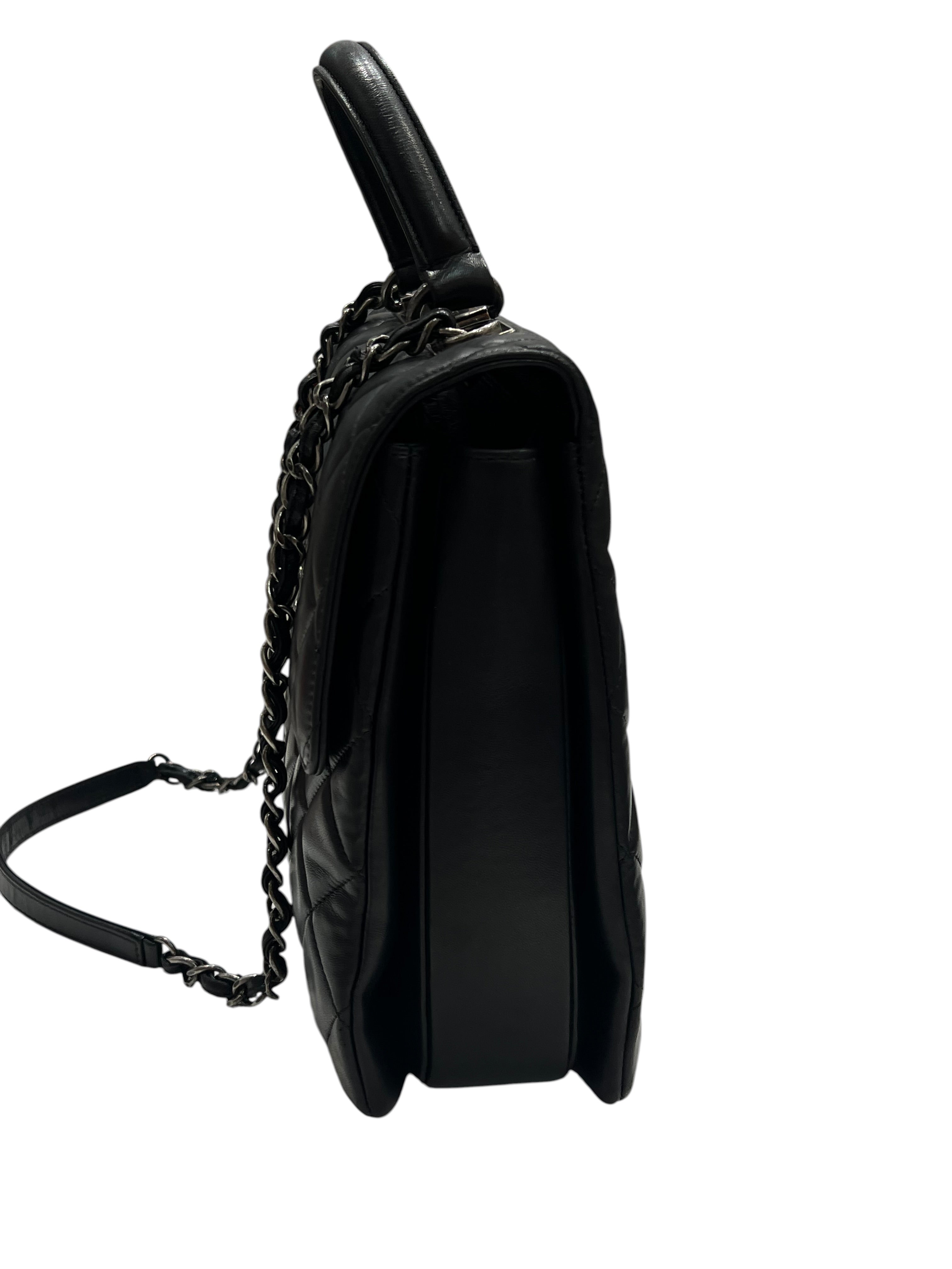 Chanel - sac maxi trendy cuir agneau noir