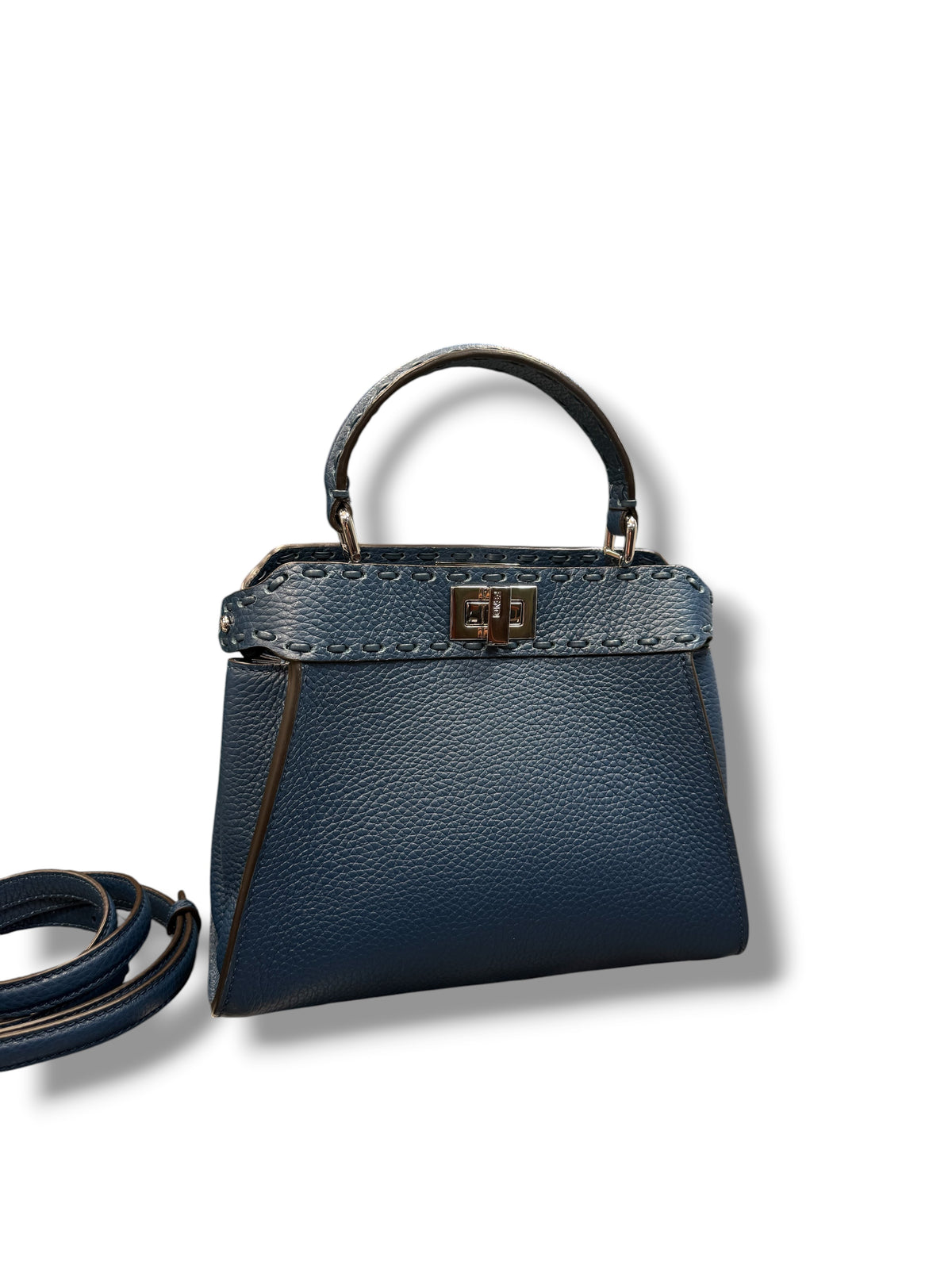 Fendi - Navy Peekaboo ISeeU Selleria bag
