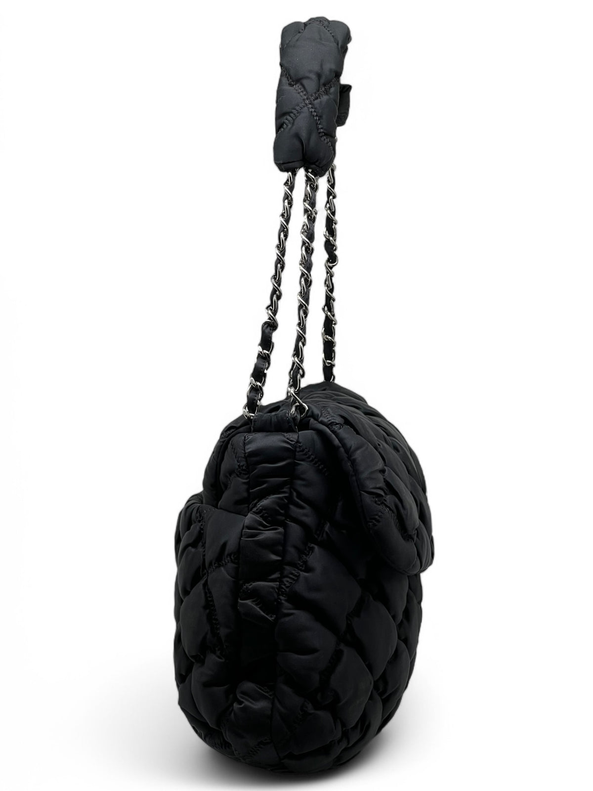 Chanel - Borsa a patta semplice trapuntata a bolle