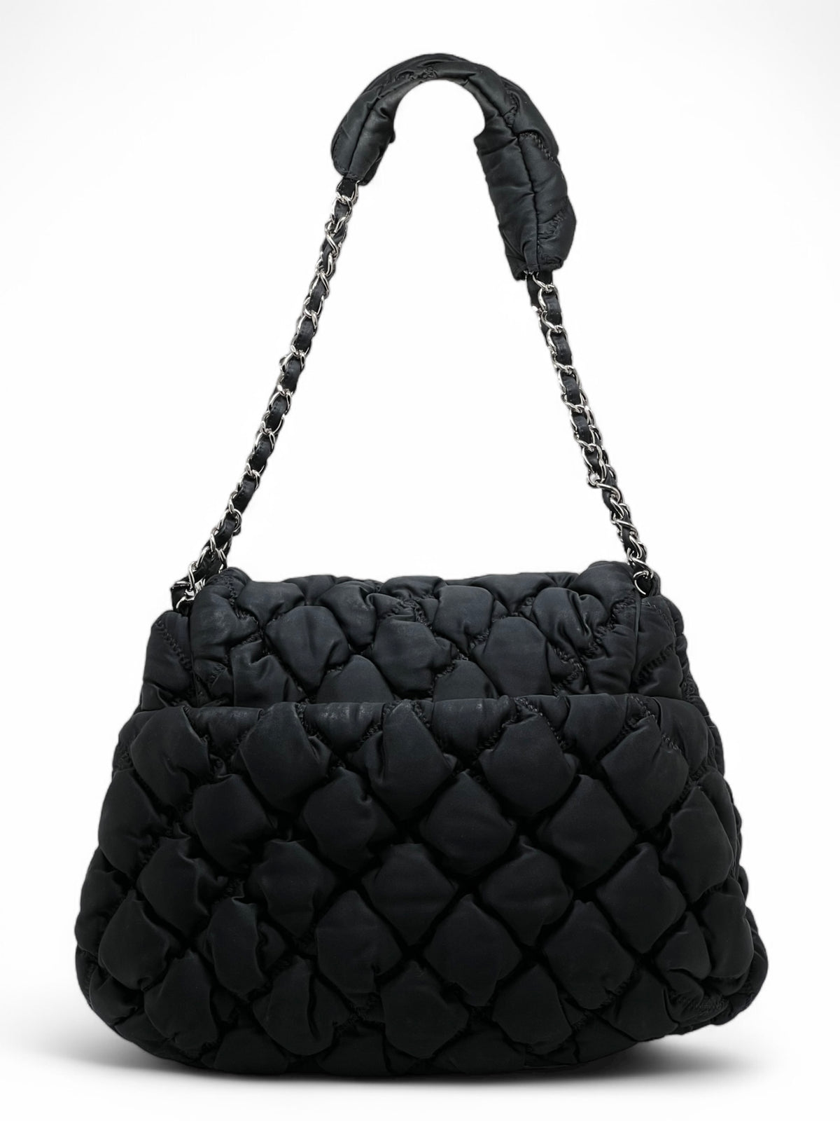 Chanel - Borsa a patta semplice trapuntata a bolle