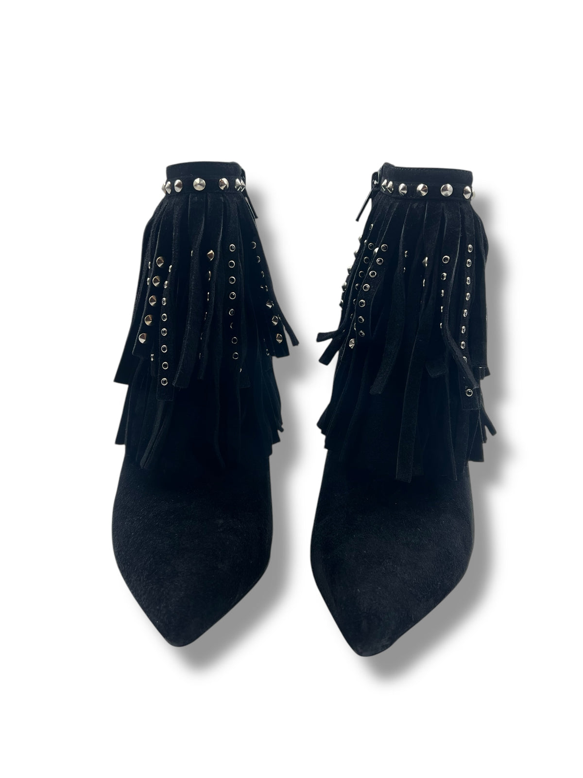 Saint Laurent - Fringed ankle boots size 37.5