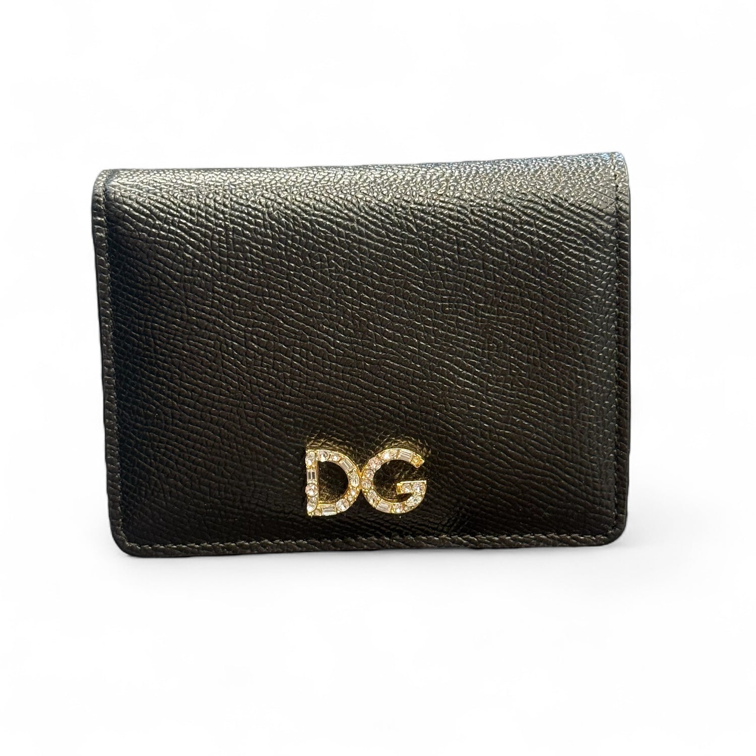 Dolce & Gabbana - Porte monnaie noir en cuir