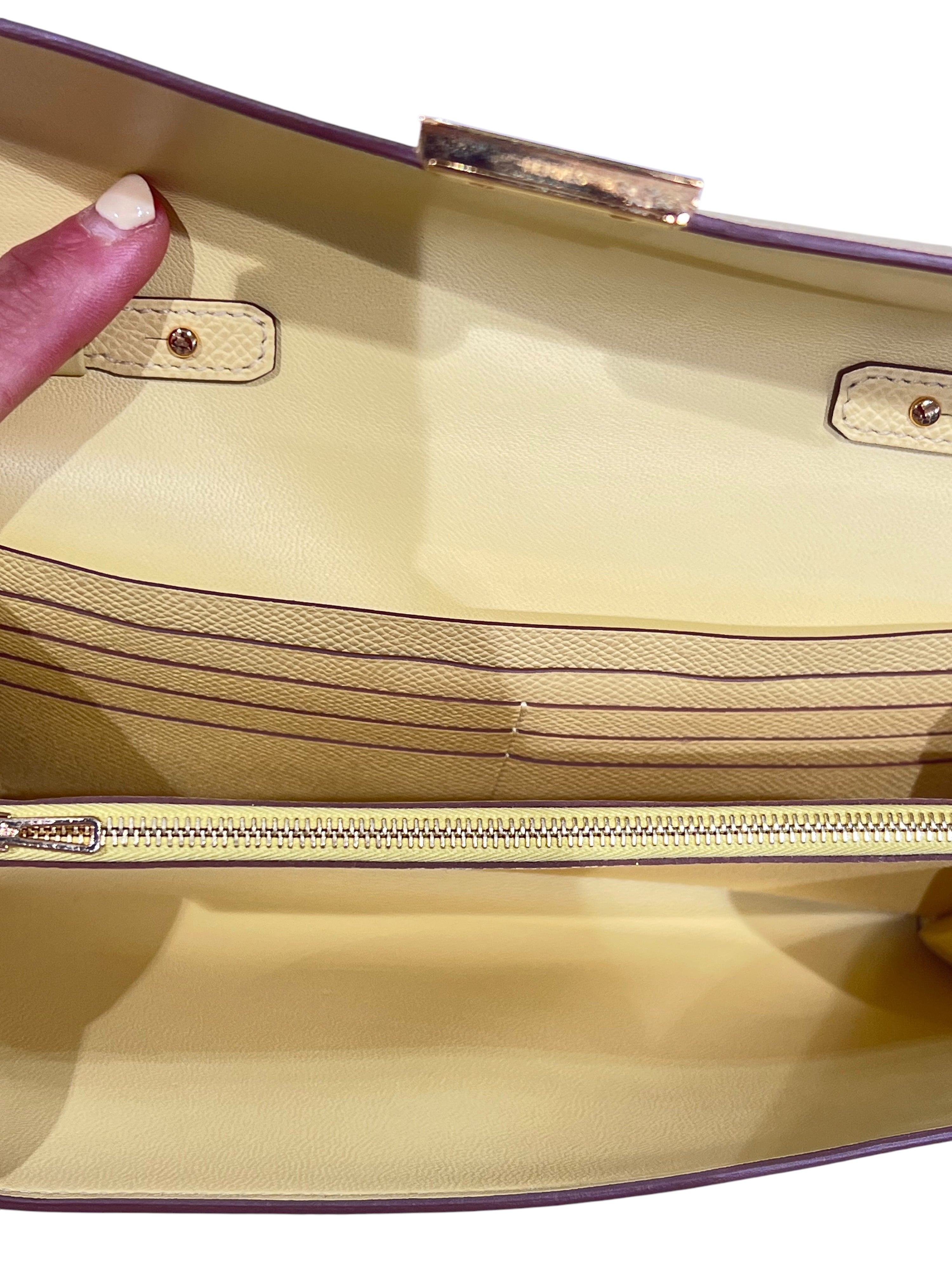 Hermès - pochette constance on the go epsom jaune poussin