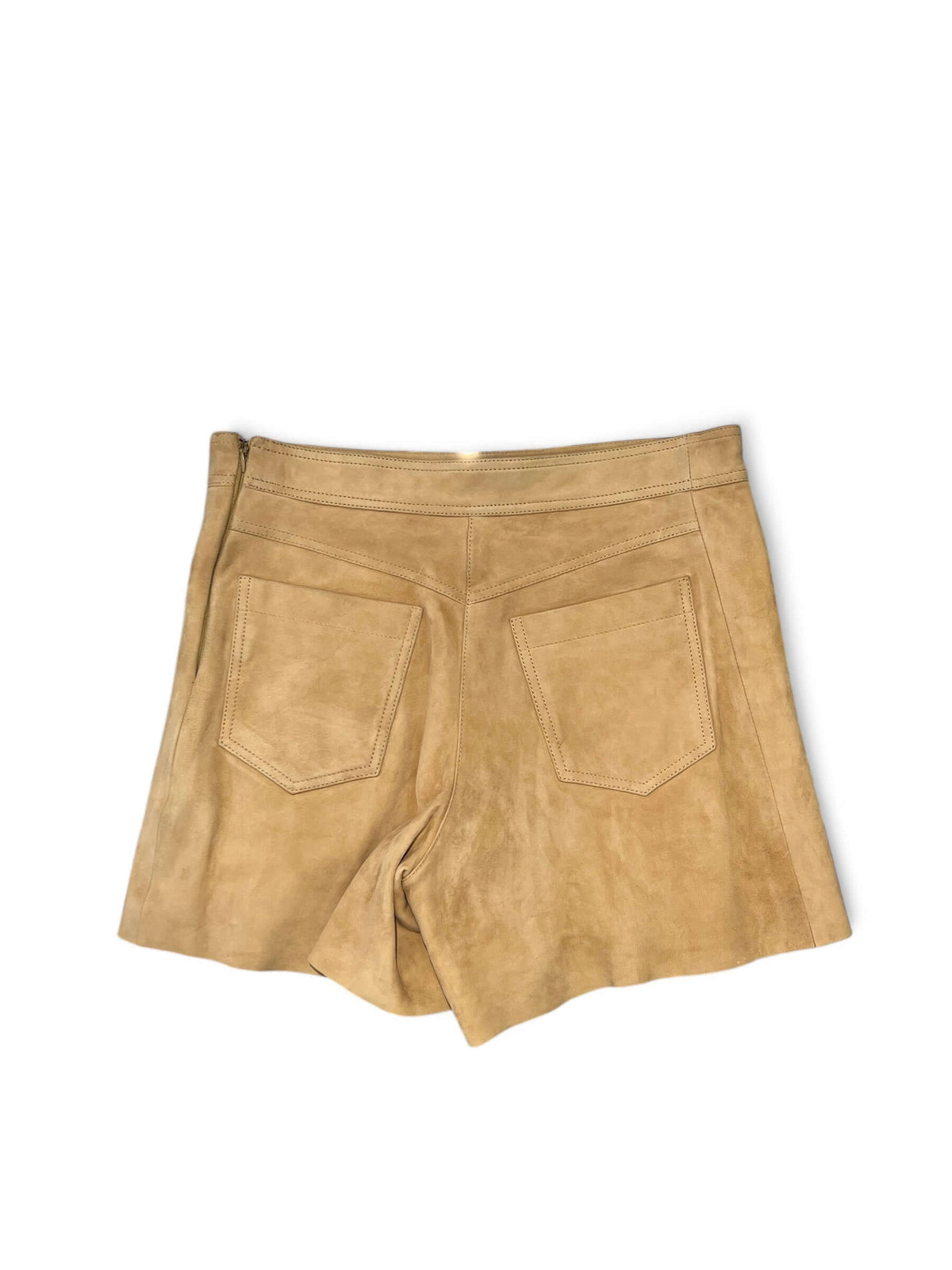 Chloé - Shorts in camoscio con frange T38