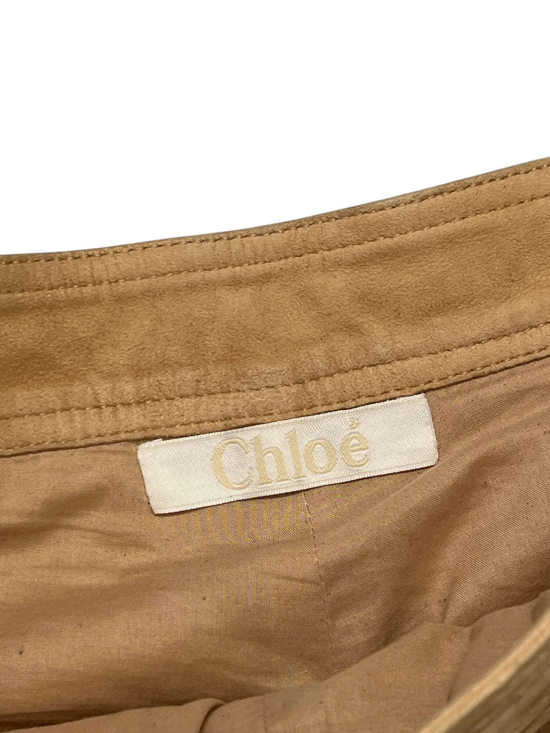 Chloé - Wildleder-Shorts mit Fransen T38