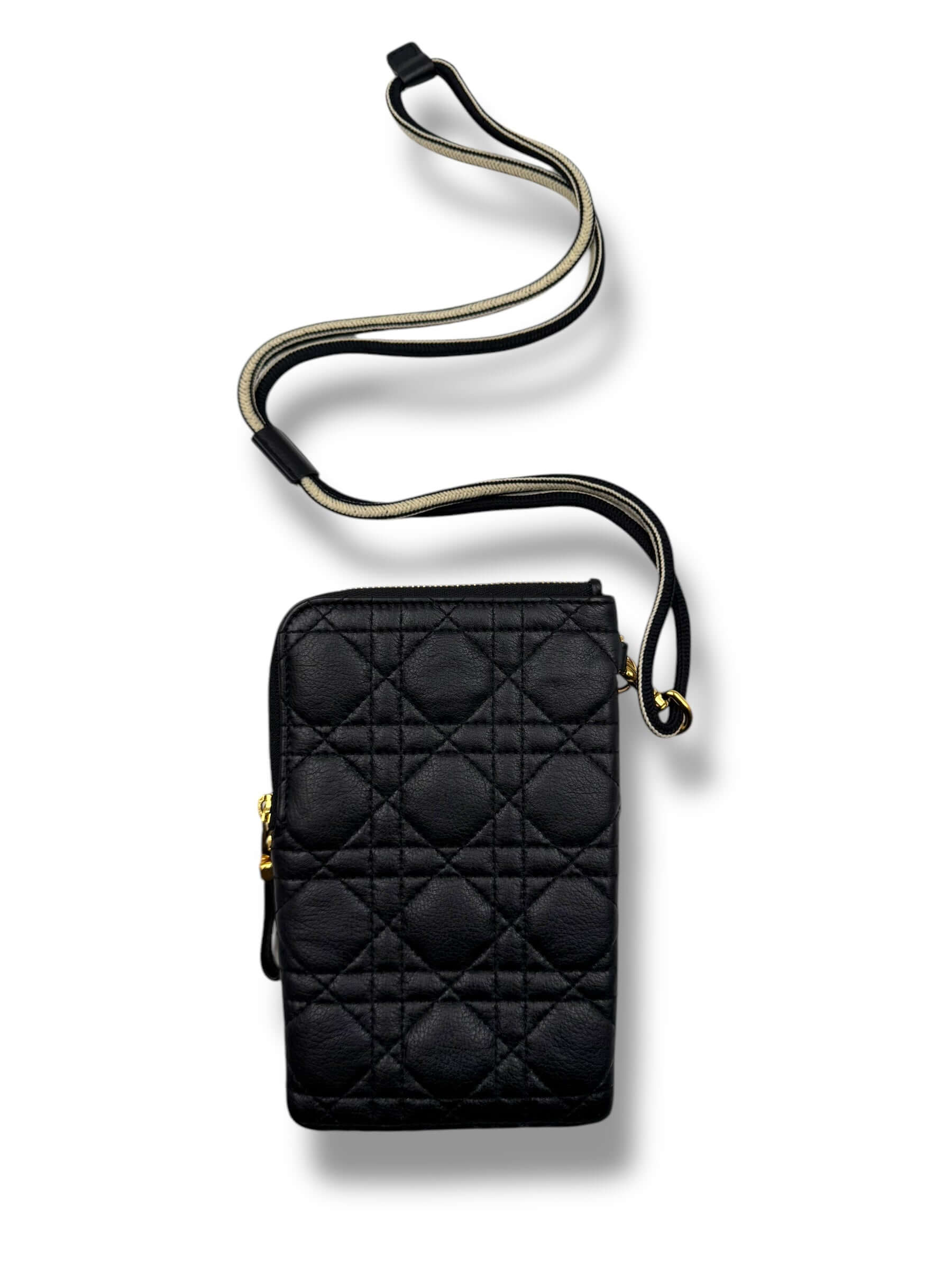 Christian Dior - Sac Besace Caro Pouch noir