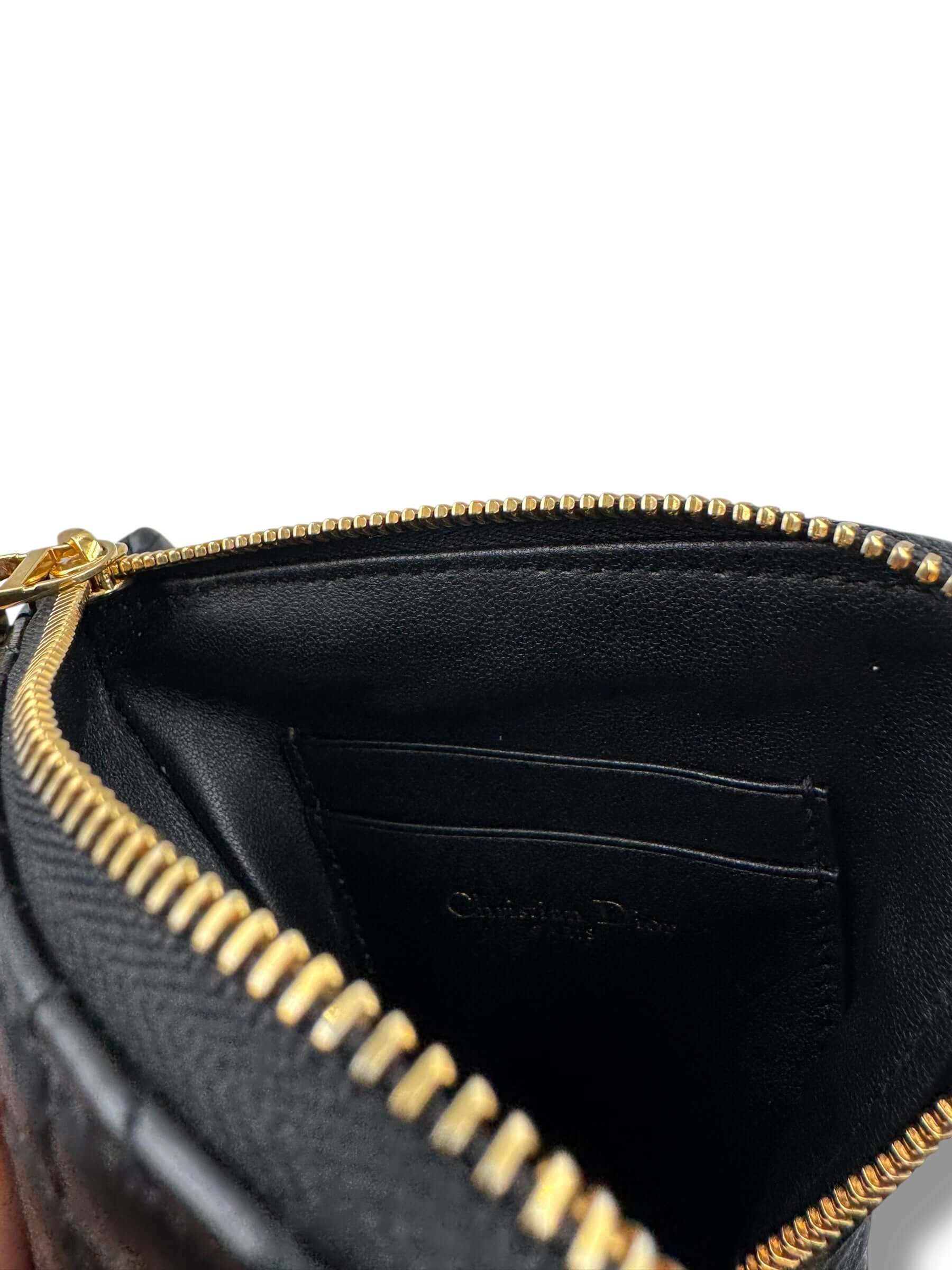 Christian Dior - Sac Besace Caro Pouch noir