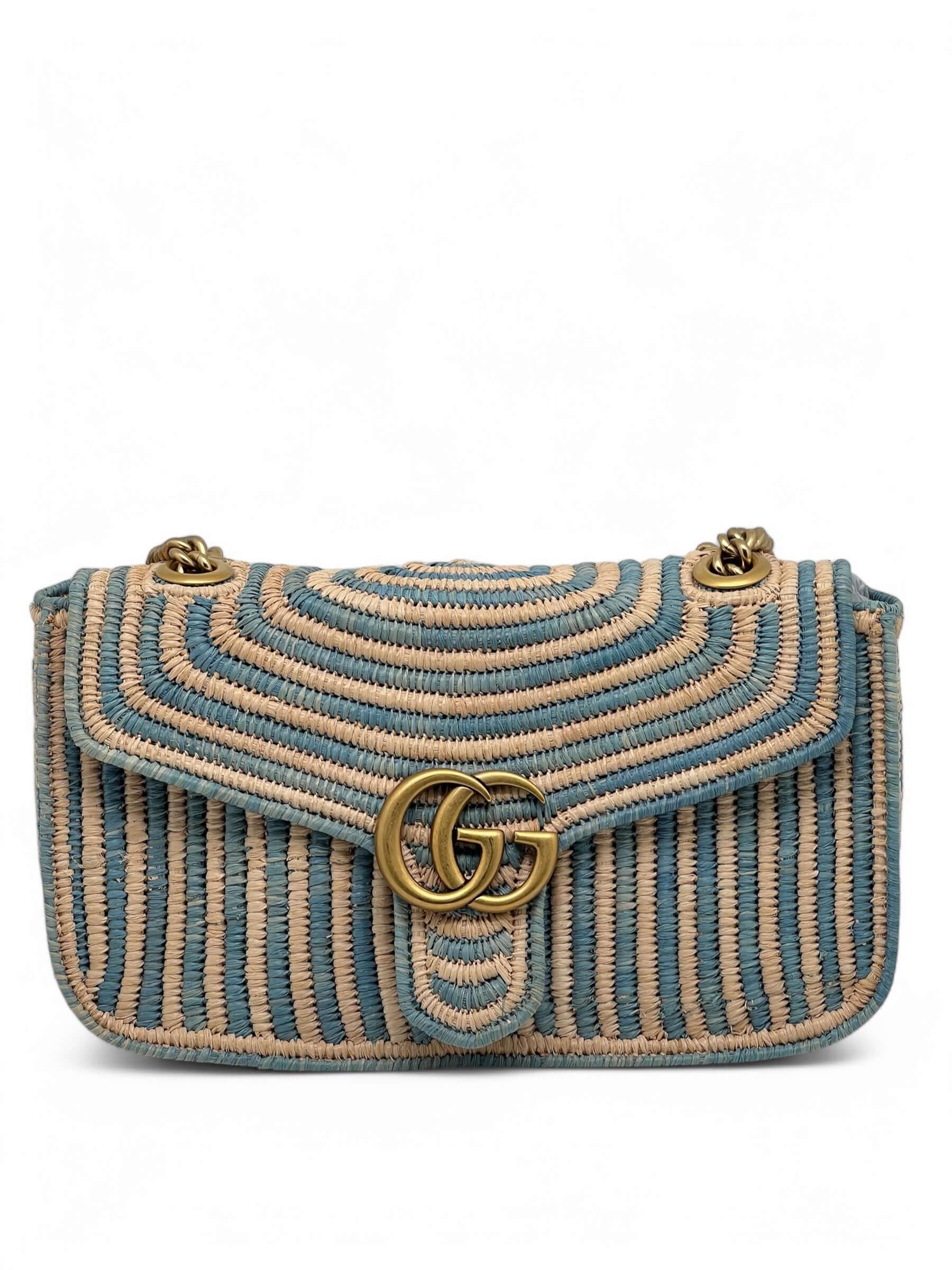 Gucci - Marmont Tasche aus Raphia
