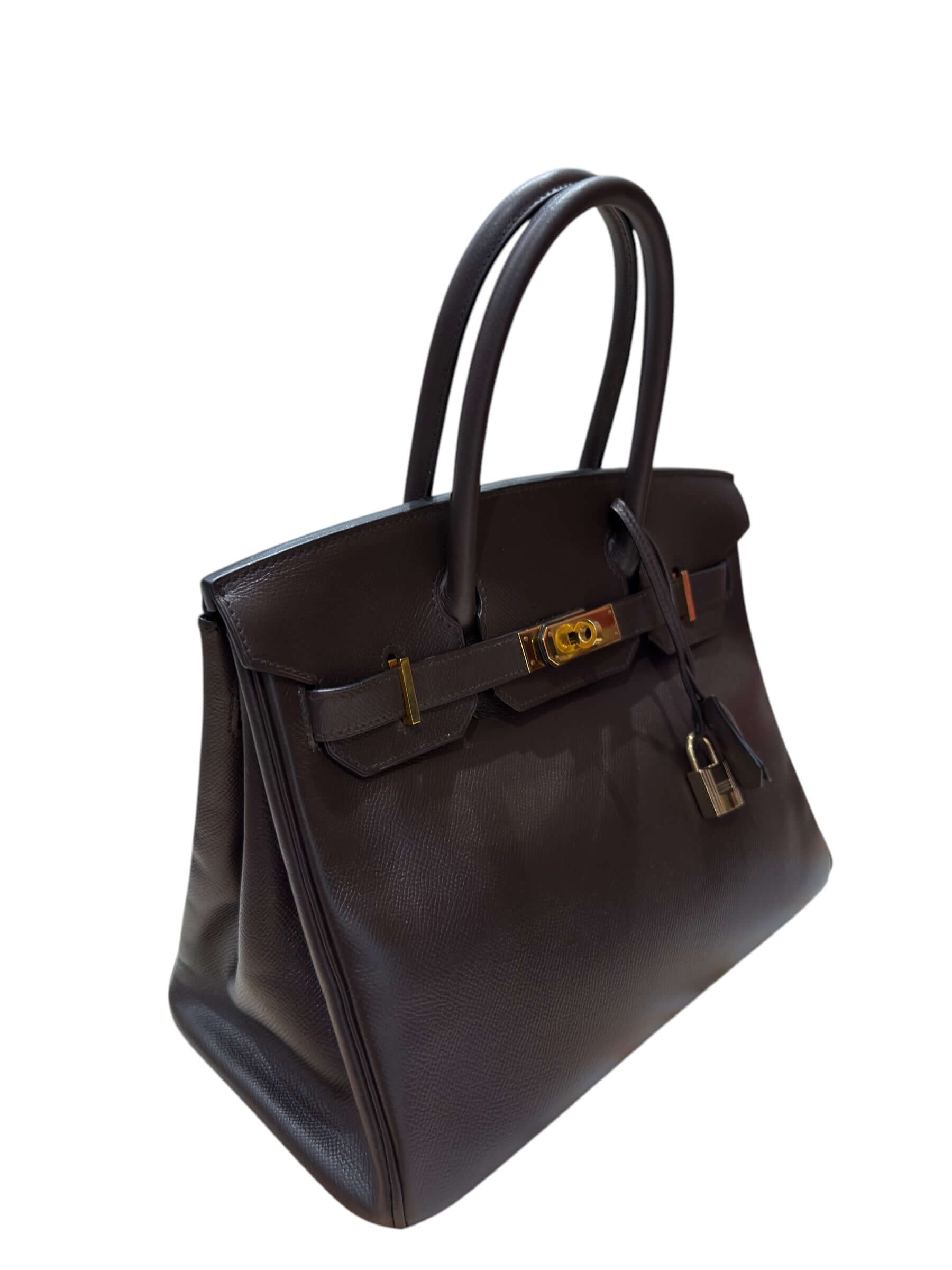 Hermès - Sac birkin 30 epsom chocolat GHW