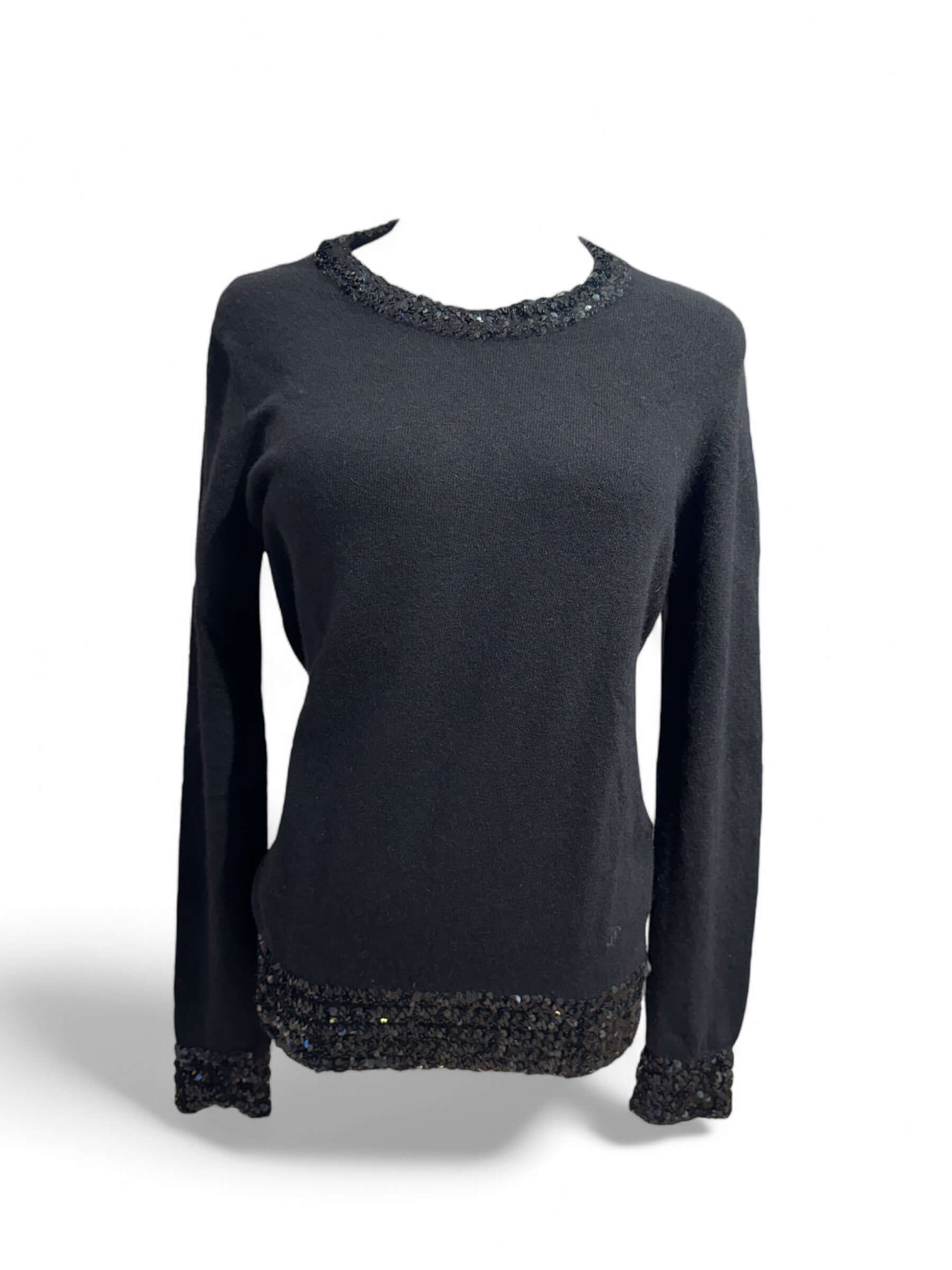 Chanel - Pull noir pailette TM