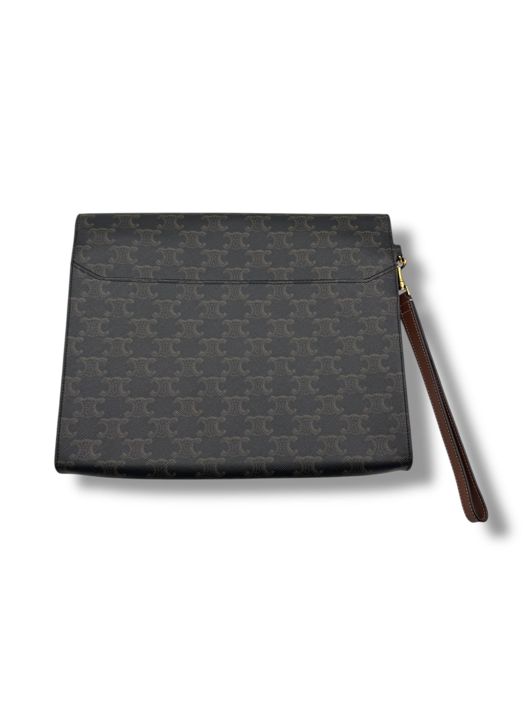 Céline - Canvas and leather clutch