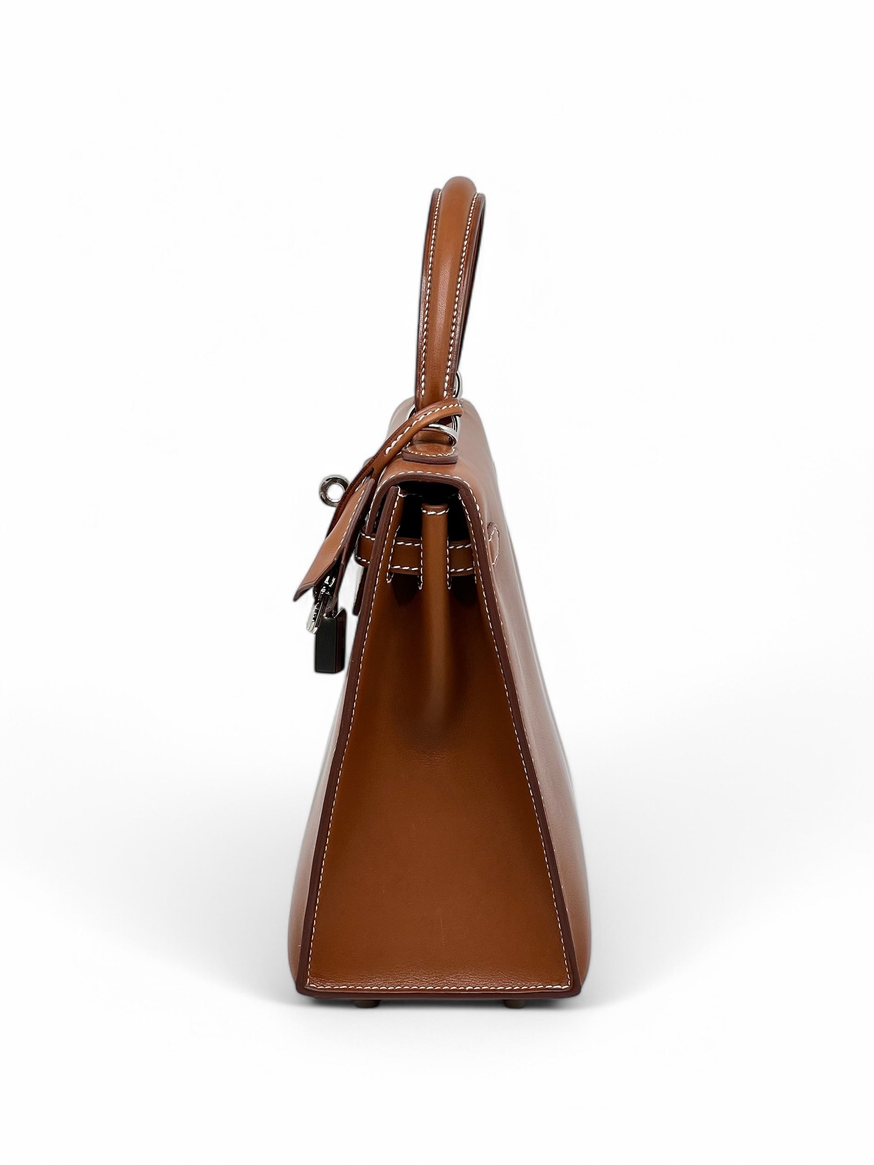 Hermès - Sac Kelly 25 cuir Barénia Naturel Fauve 2024