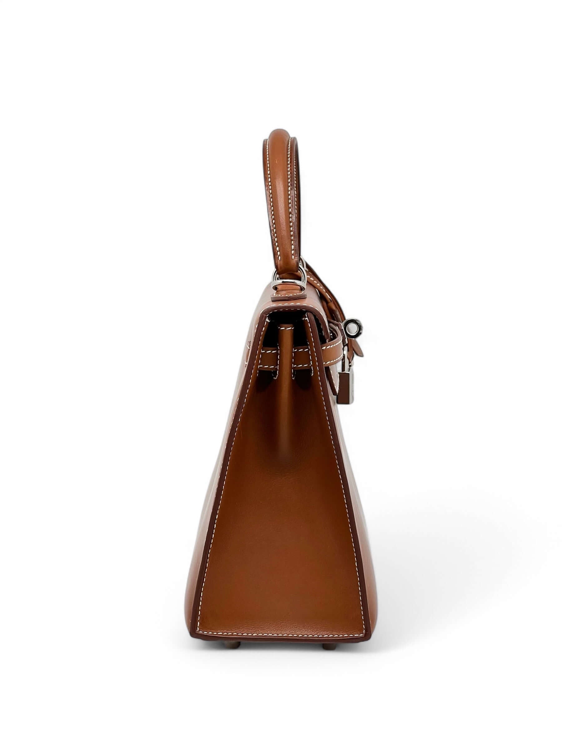Hermès - Sac Kelly 25 cuir Barénia Naturel Fauve 2024